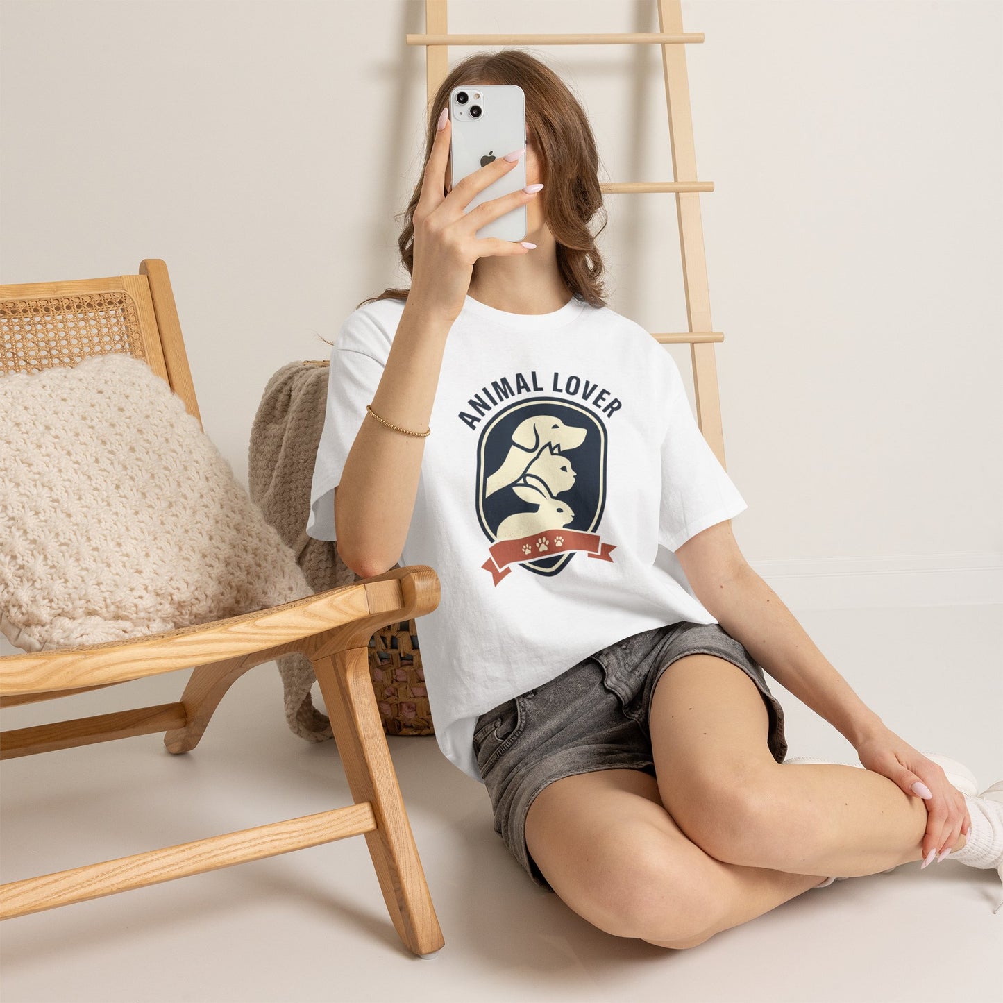 Animal Lover T-Shirt — Retro Pet Badge Tee (Dogs & Cats)