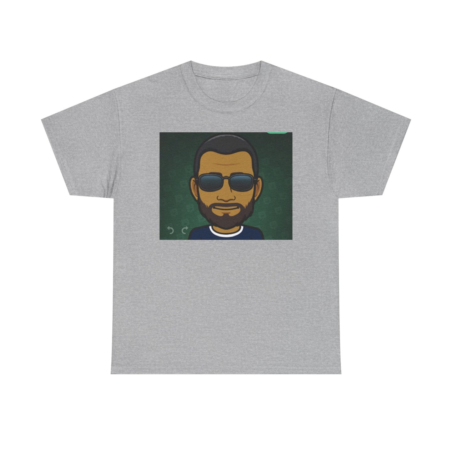 Bitmoji Portrait Tee — Cool Sunglasses Avatar Graphic T-Shirt Printify