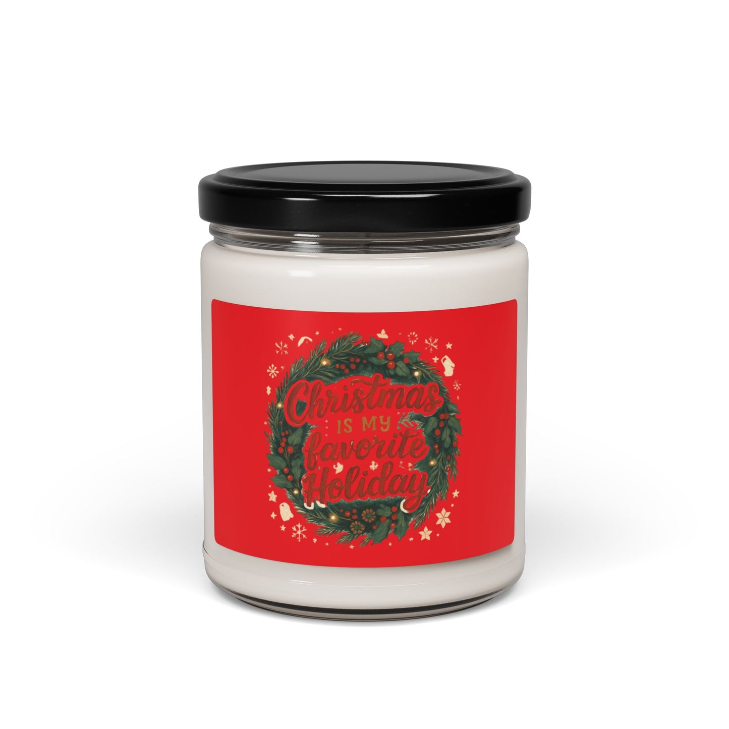 Christmas Is My Favorite Holiday Soy Candle — 9oz Scented Holiday Jar