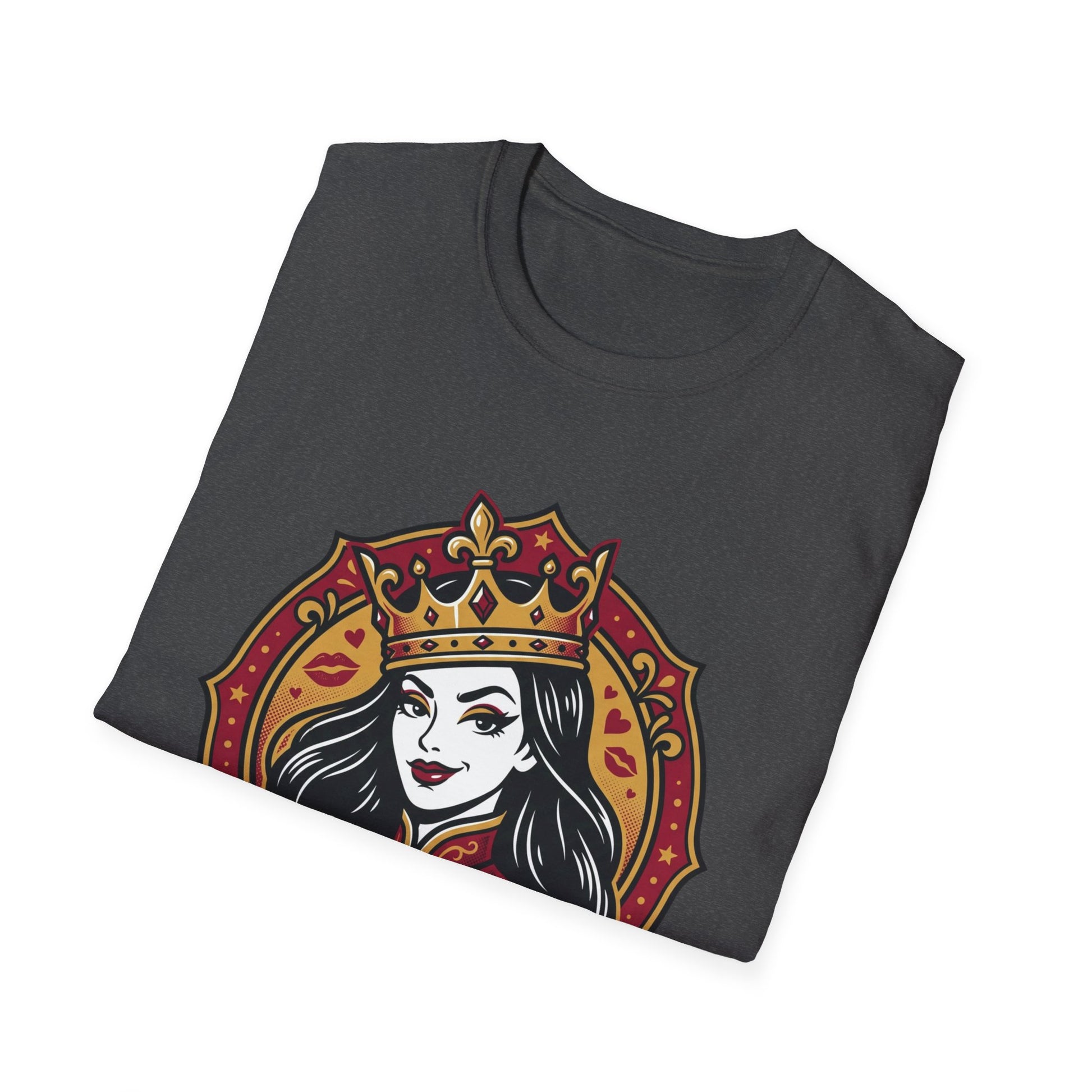"Fellatio Queen" Retro Pinup Crown Graphic Tee Printify