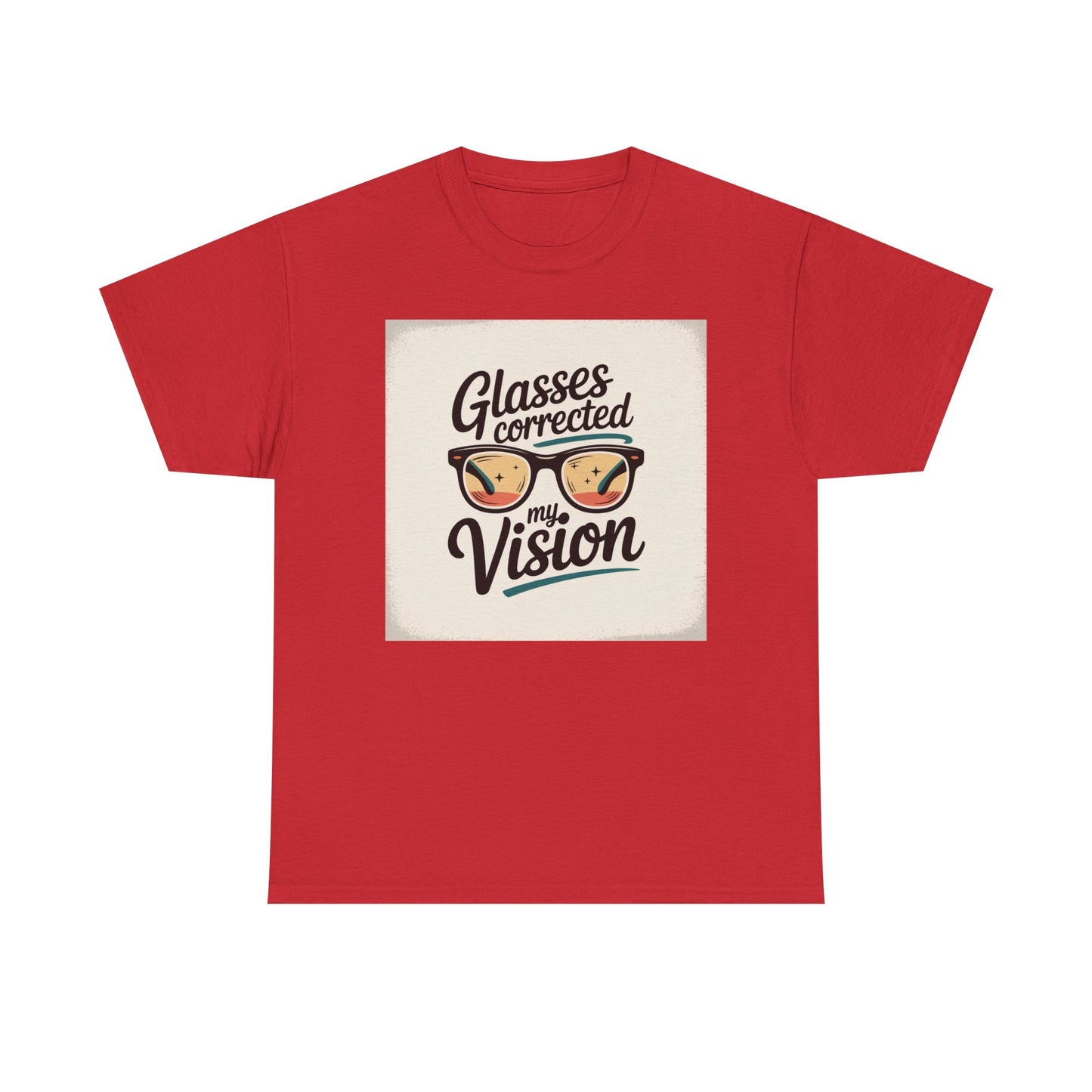 T-Shirt — "Glasses Corrected My Vision" Retro Eyewear Graphic Tee