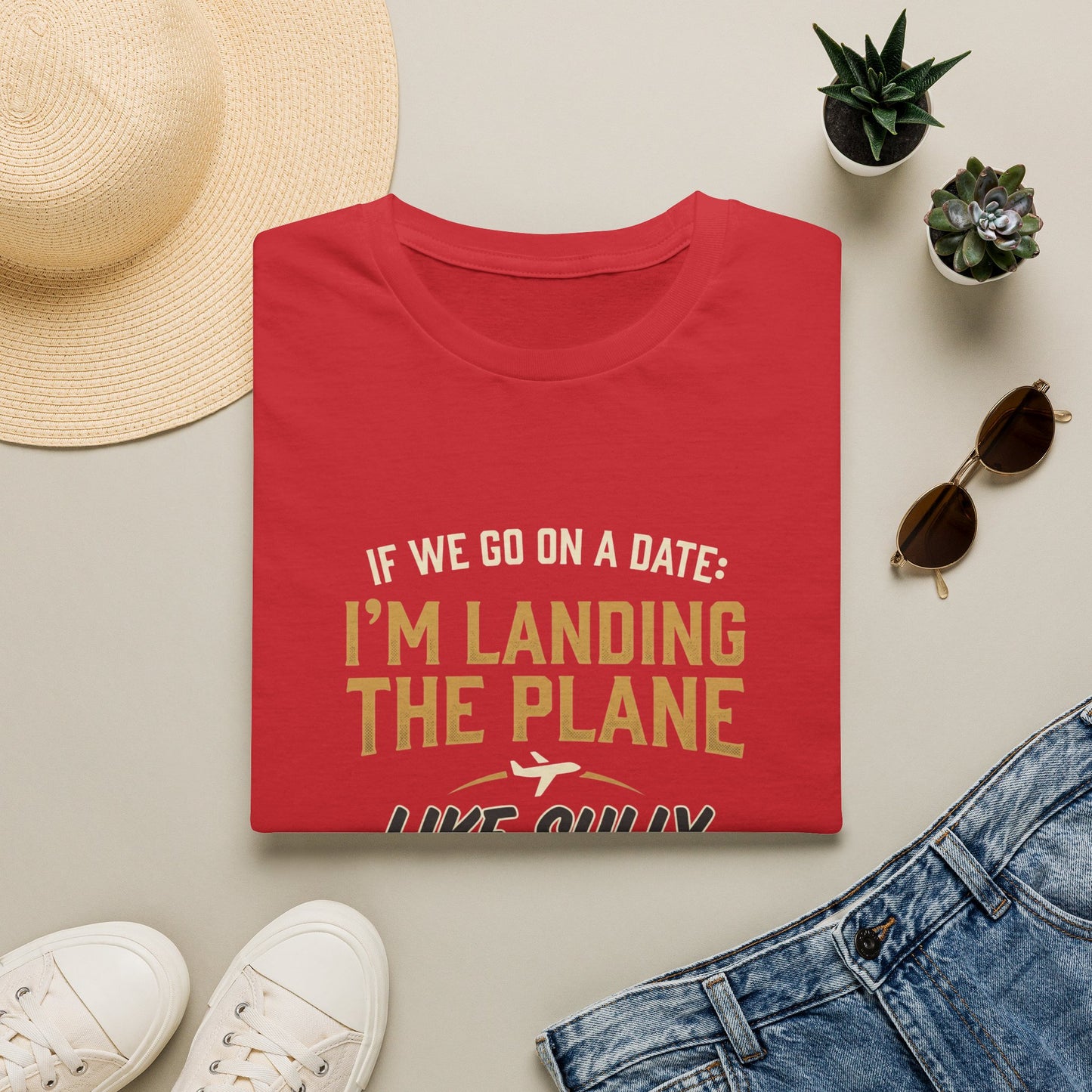 I'm Landing the Plane T-Shirt — Funny Pilot/Flight Crew Tee ("I'm Landing the Plane Like Sully")
