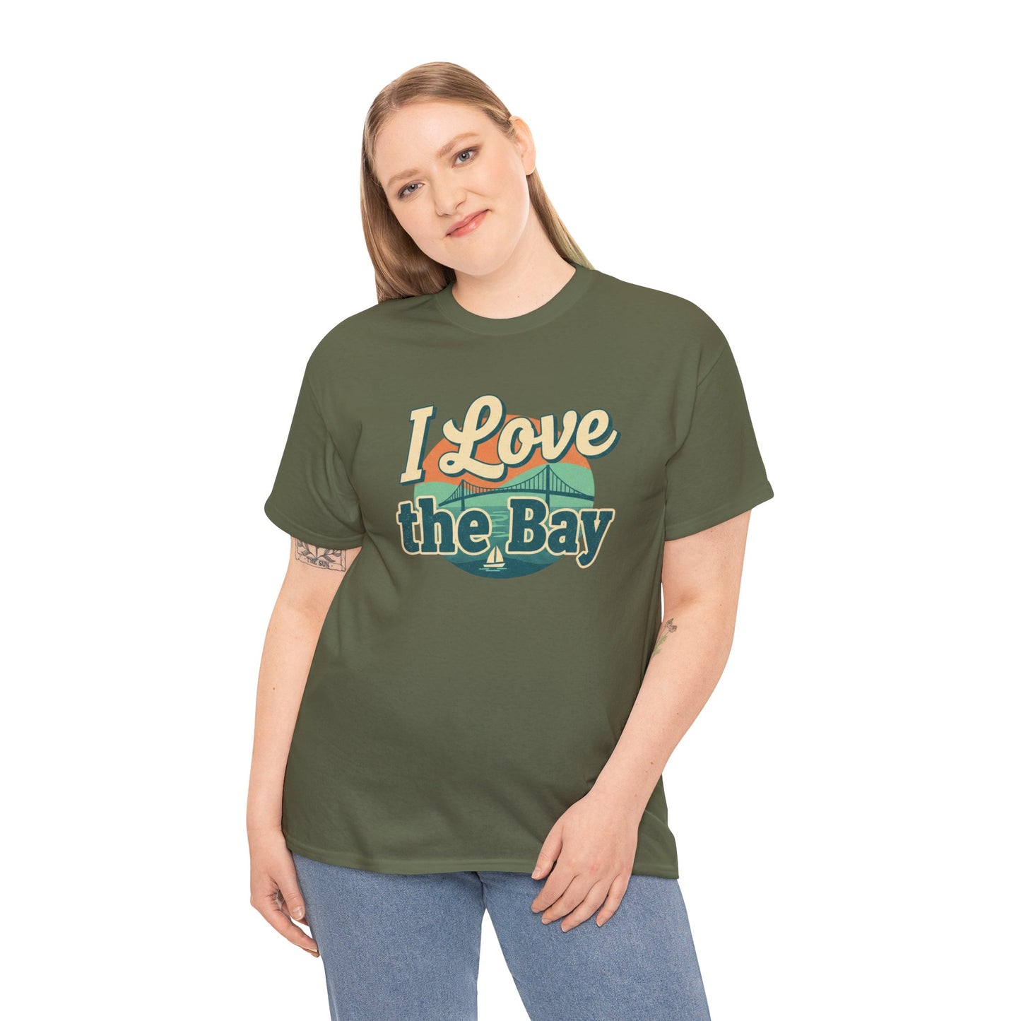 I Love the Bay T-Shirt — Retro Coastal Tee for Bay Lovers