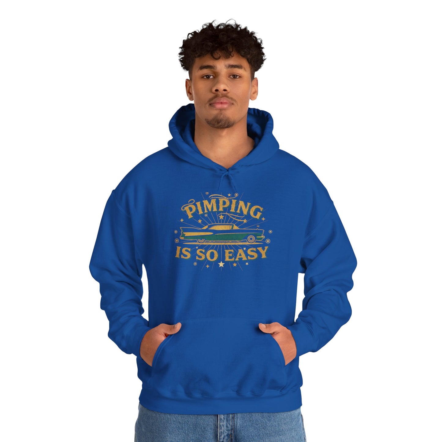 Hoodie — "Pimping Is So Easy" Vintage Lowrider Graphic Hoodie
