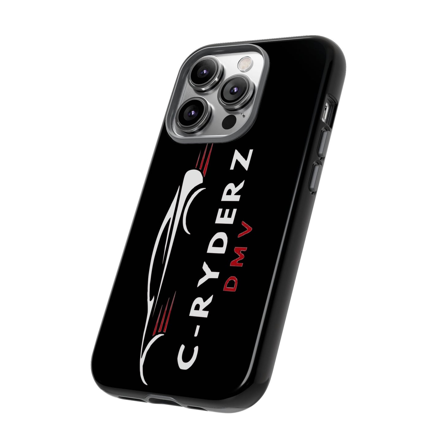 C-Ryderz DMV Black Slim Phone Case — Sporty Car Silhouette Protective Cover Printify