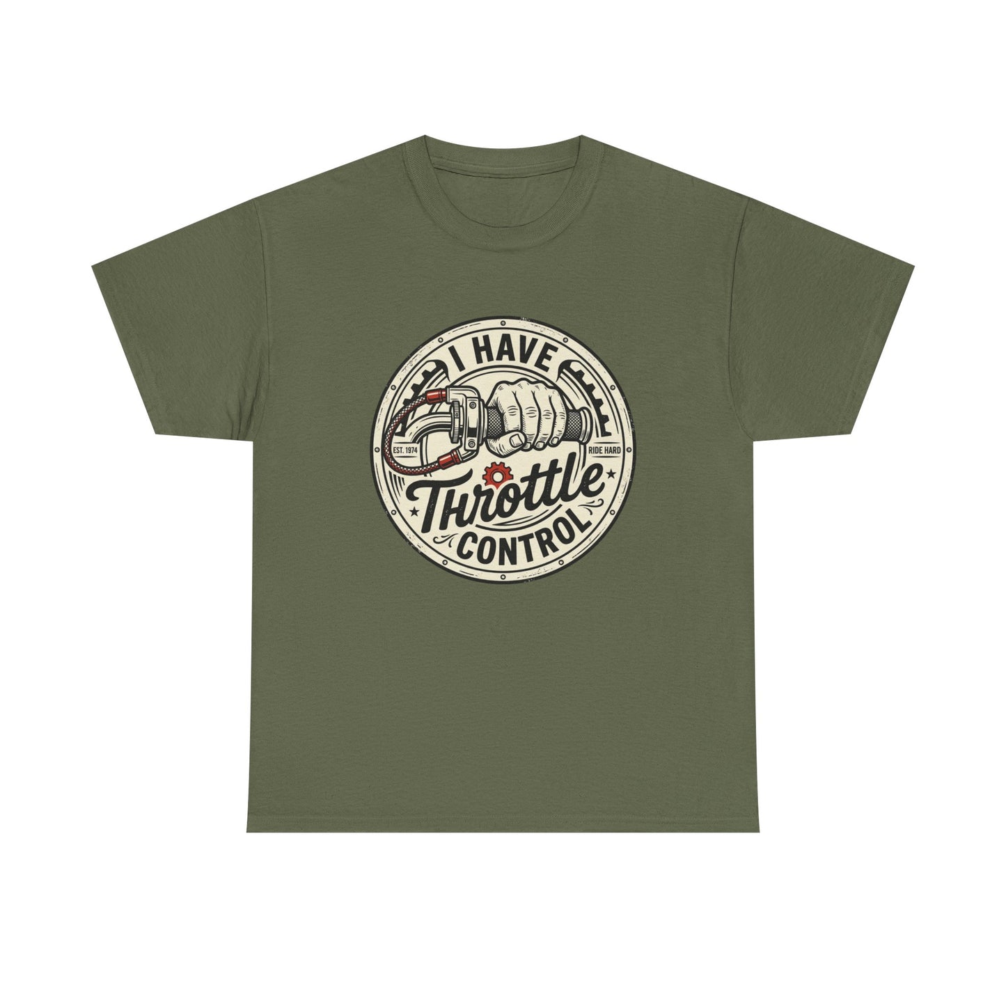 Throttle Control T-Shirt — "I Have Throttle Control" Vintage Motorcycle Tee