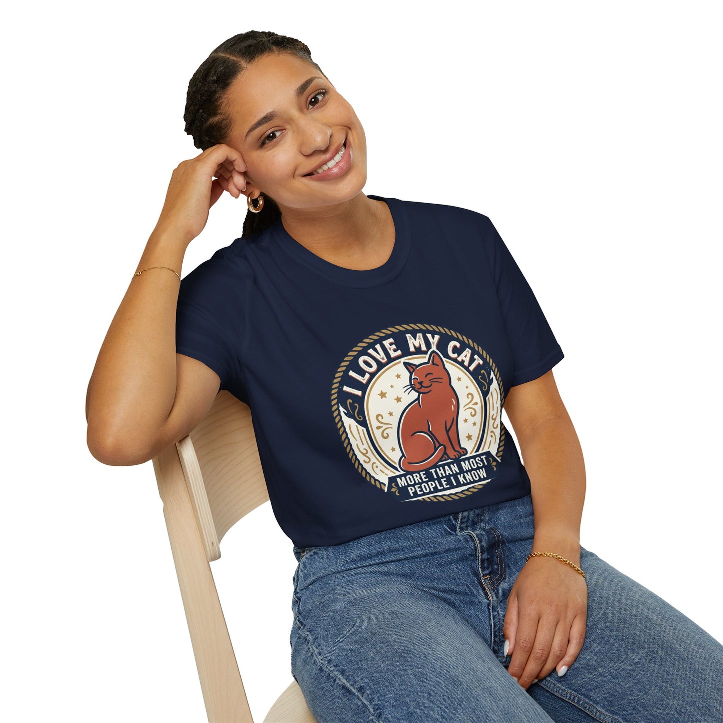 I Love My Cat T-Shirt — "I Love My Cat More Than Most People I Know" Cat Lover Tee