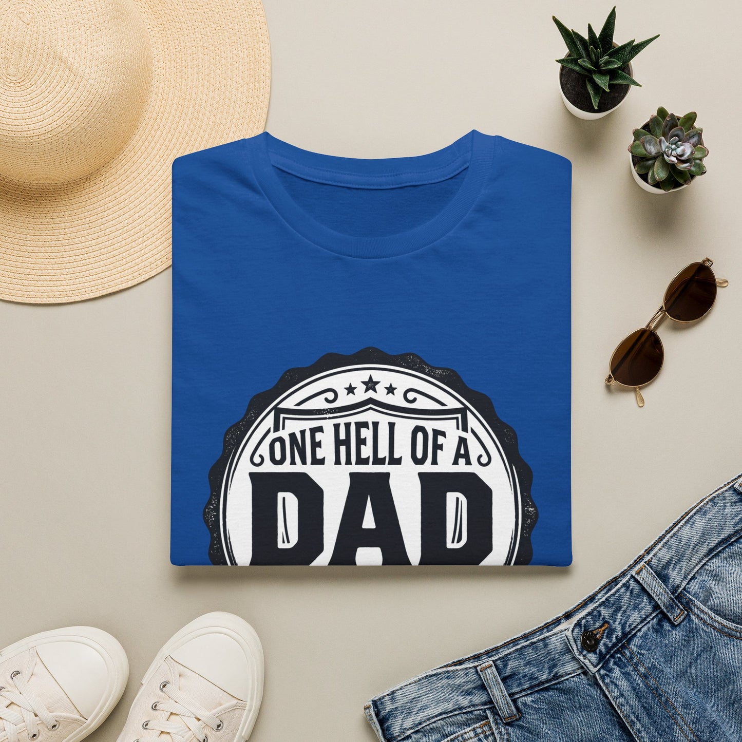 Gone Hell of a Dad T‑Shirt — Vintage Badge Father's Day Gift