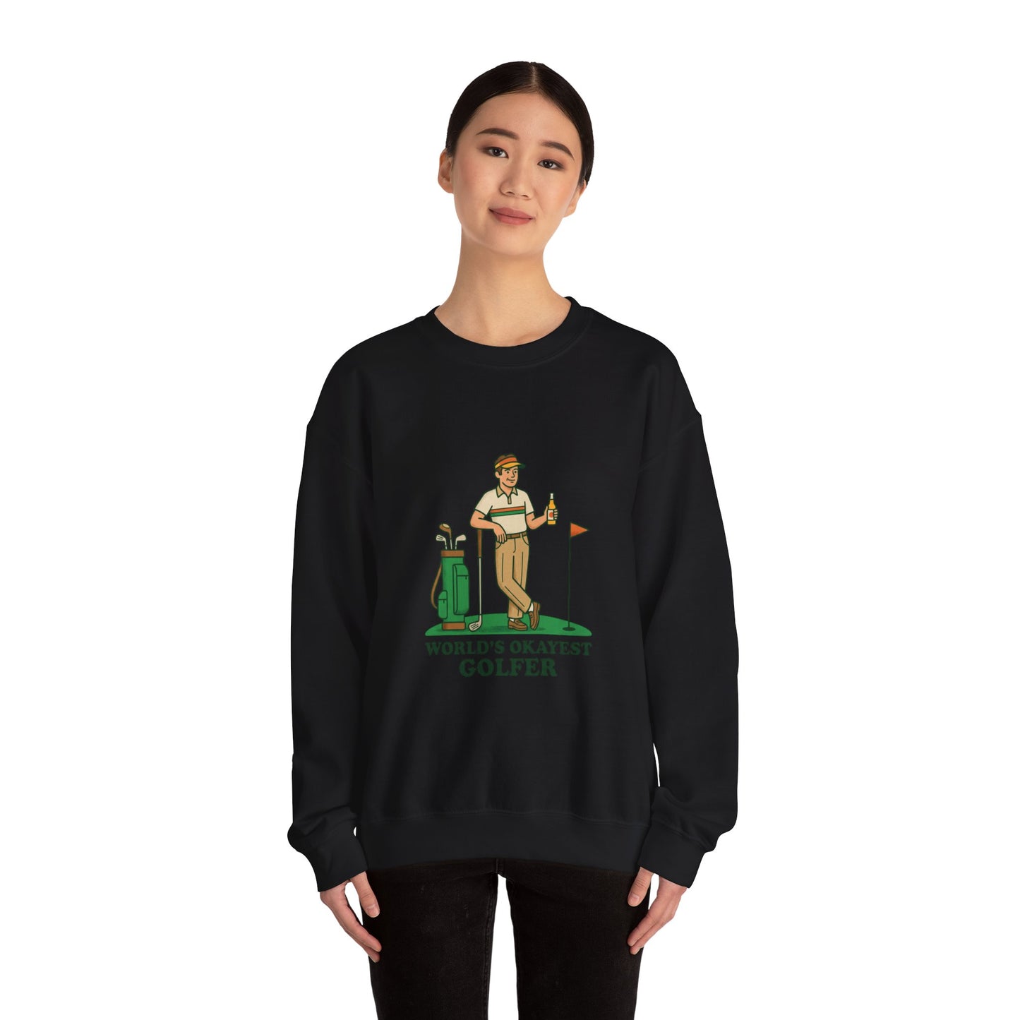 World's Okayest Golfer Sweatshirt | Golf, Bogey Humor, Retro Country Club