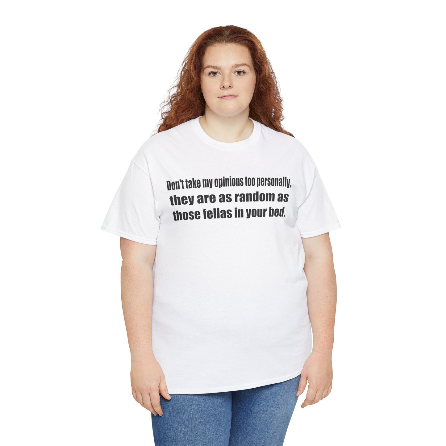 Funny Unisex Heavy Cotton Tee - "Don't Take My Opinions Too Personally"