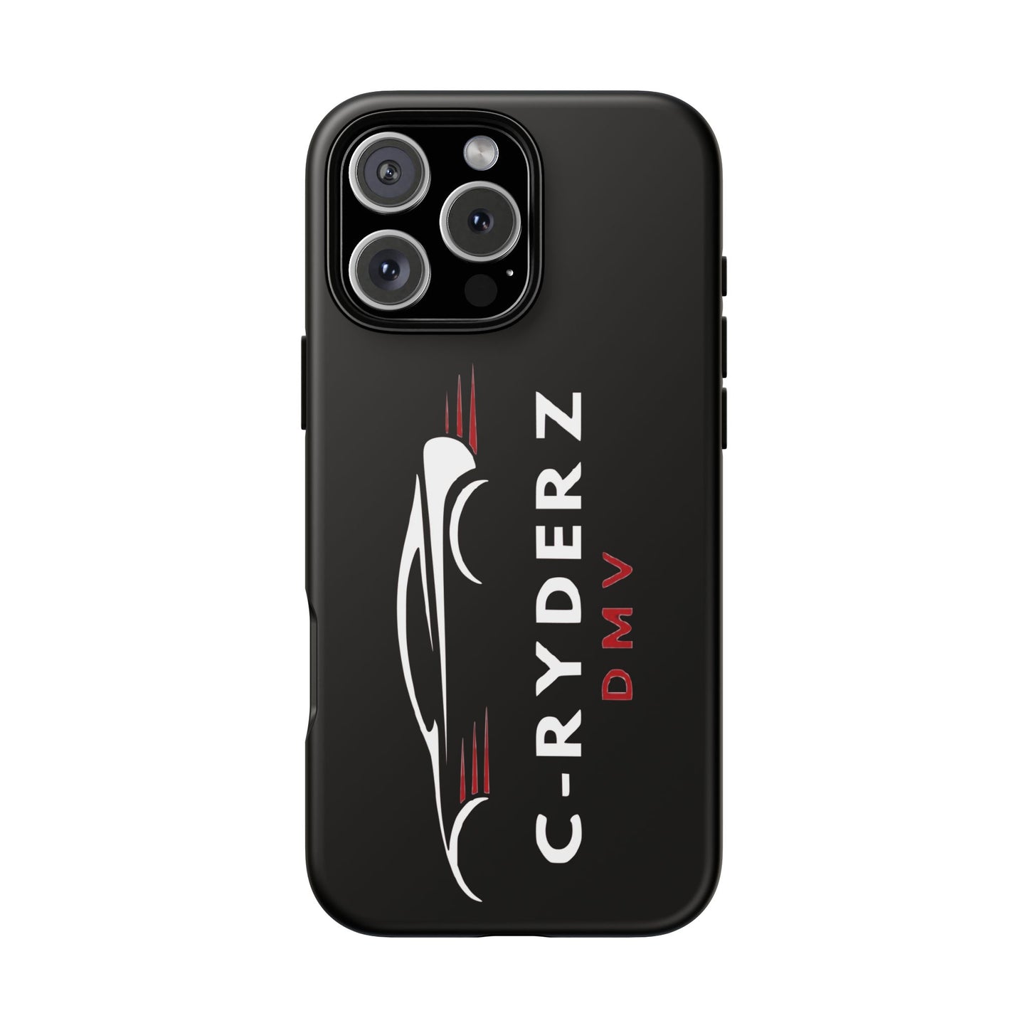 C-Ryderz DMV Black Slim Phone Case — Sporty Car Silhouette Protective Cover Printify