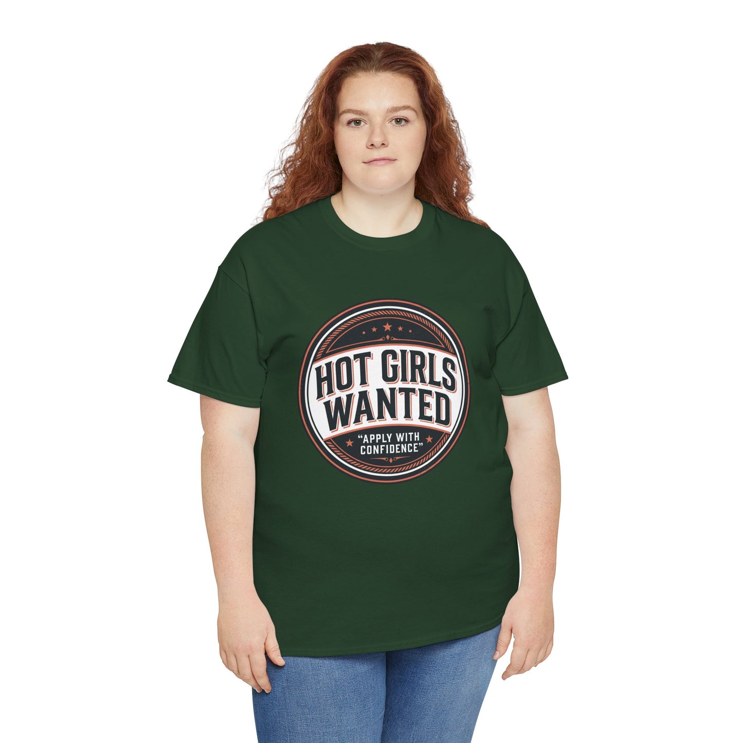 T-Shirt — "Hot Girls Wanted" Retro Badge Tee