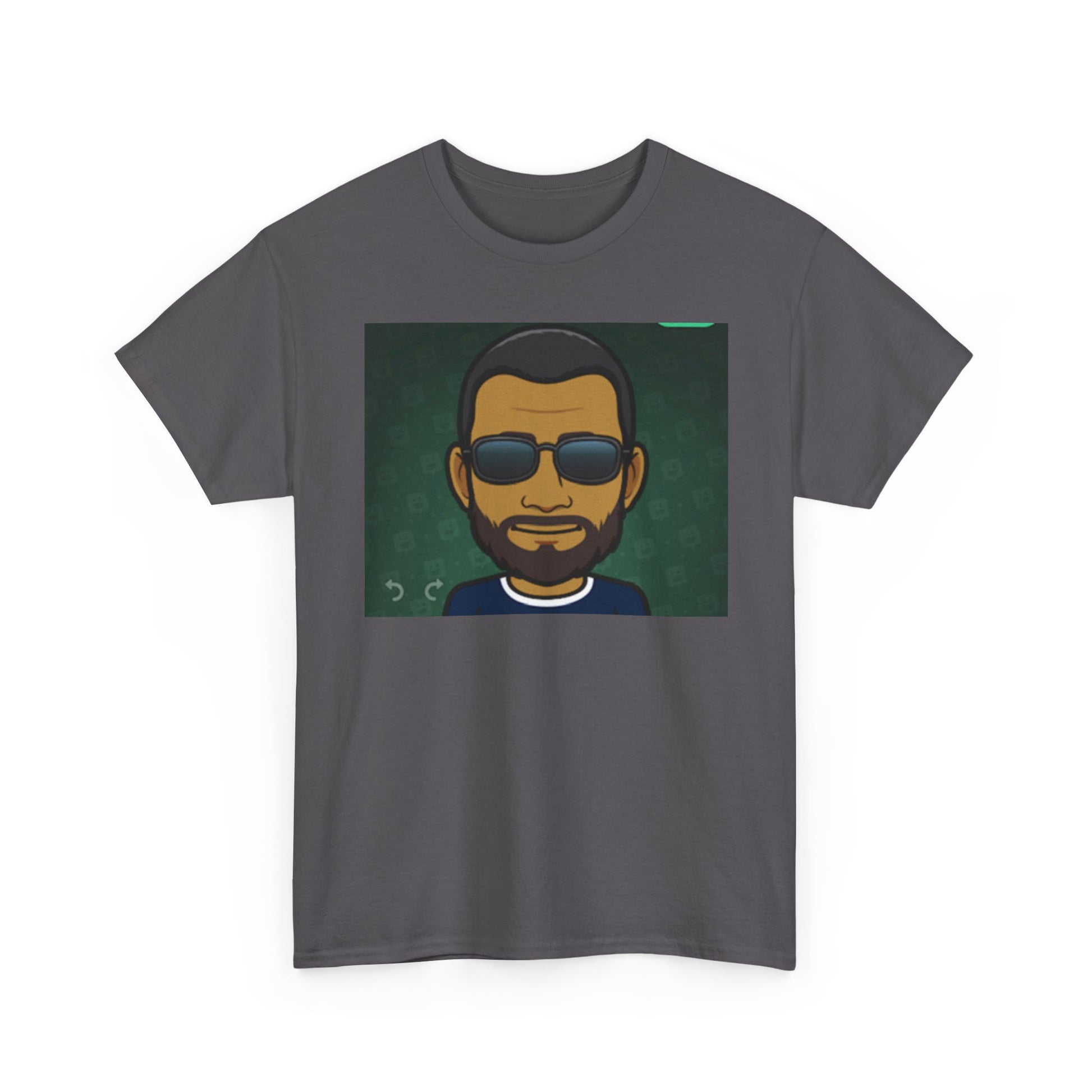 Bitmoji Portrait Tee — Cool Sunglasses Avatar Graphic T-Shirt Printify