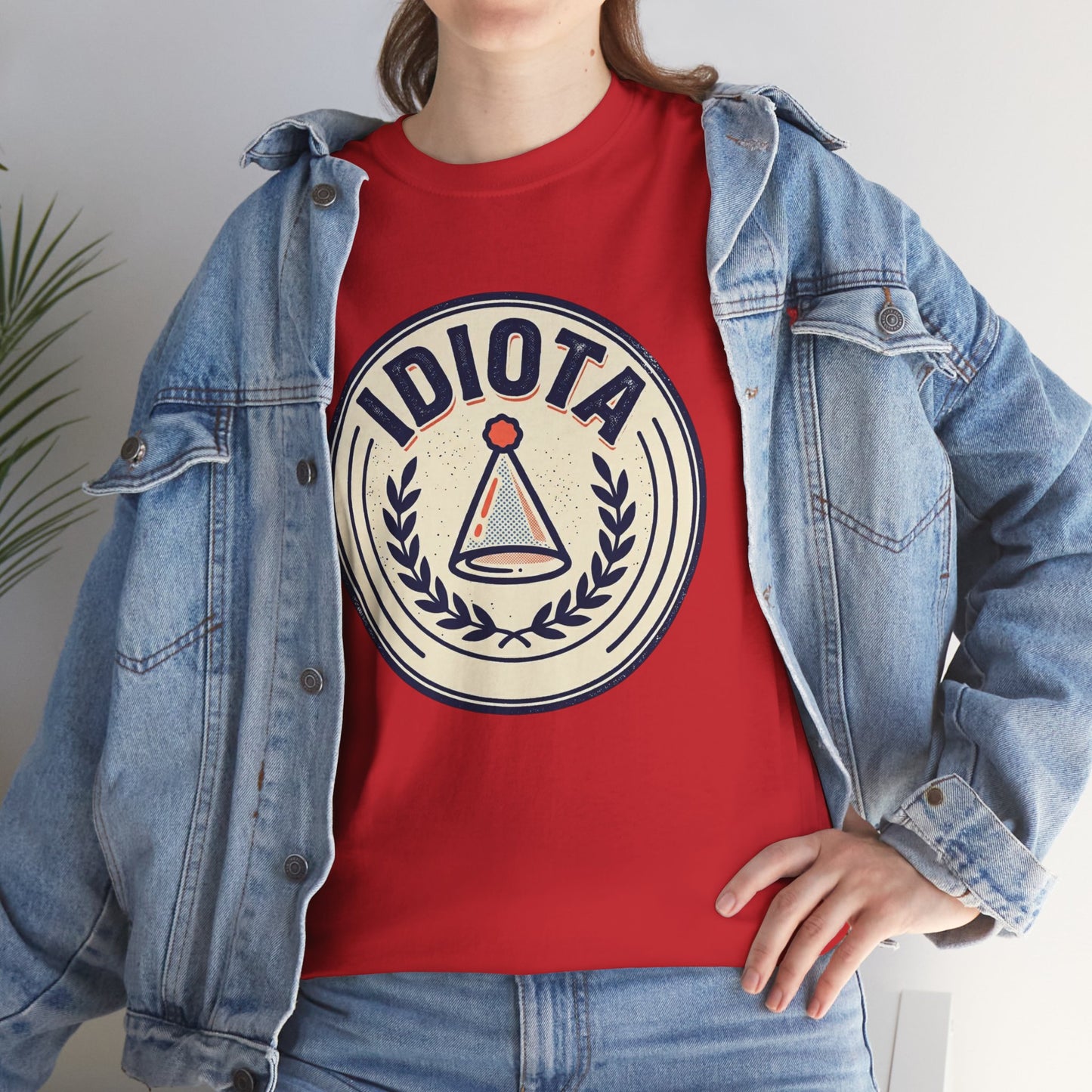 Idiota Crest T-Shirt — Vintage Emblem Graphic Tee
