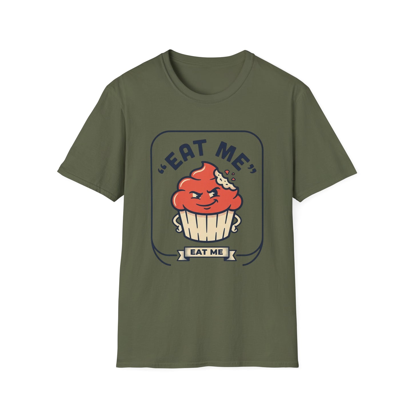 Cupcake Graphic T-Shirt — "Eat Me" Retro Dessert Tee