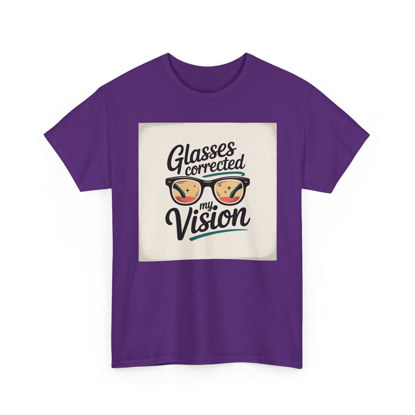 T-Shirt — "Glasses Corrected My Vision" Retro Eyewear Graphic Tee