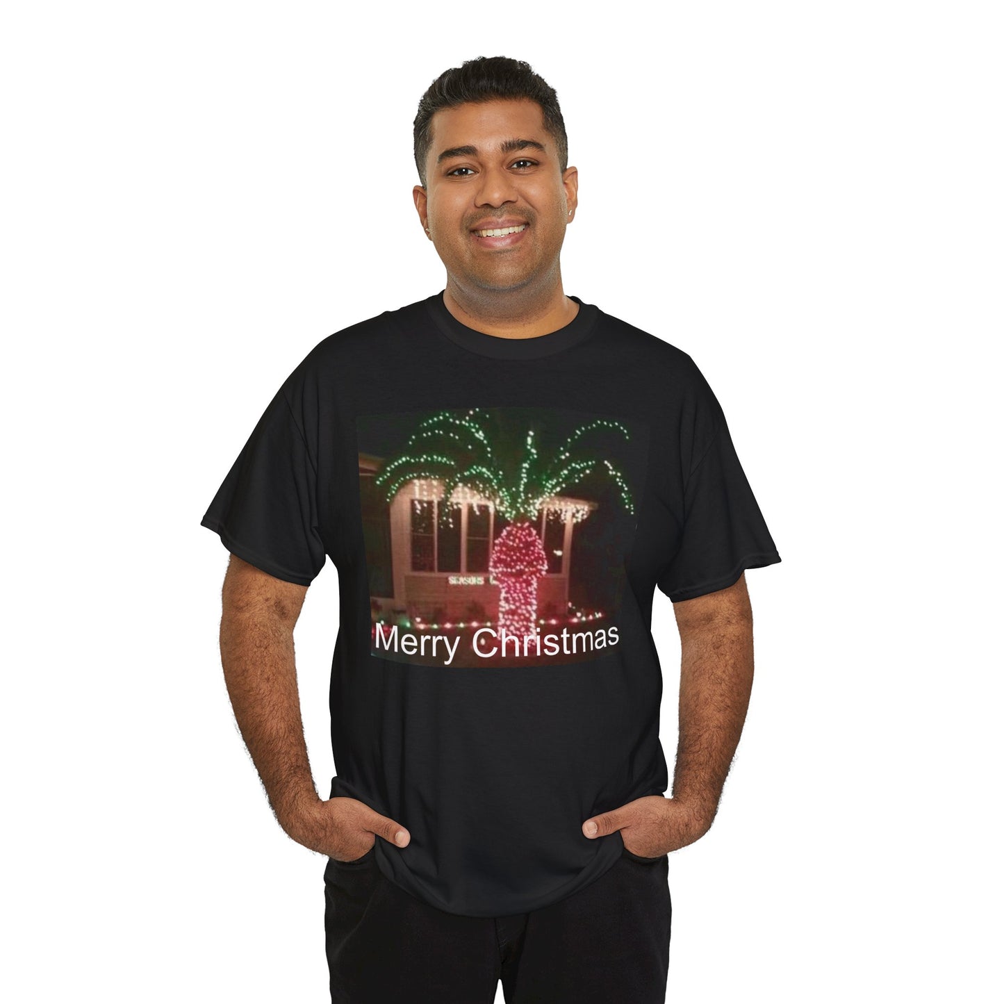 Christmas Lights Tee — 'Merry Christmas' Holiday Graphic T-Shirt Printify