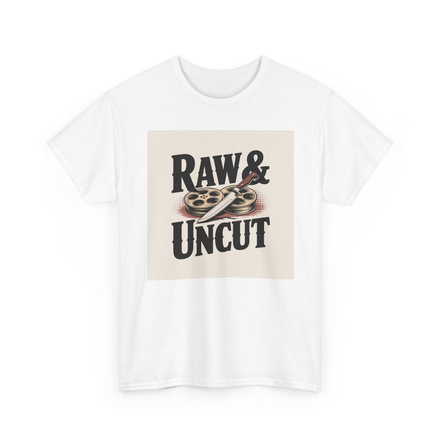 Raw & Uncut Graphic Tee — Vintage Film Reel Movie Lover T-Shirt