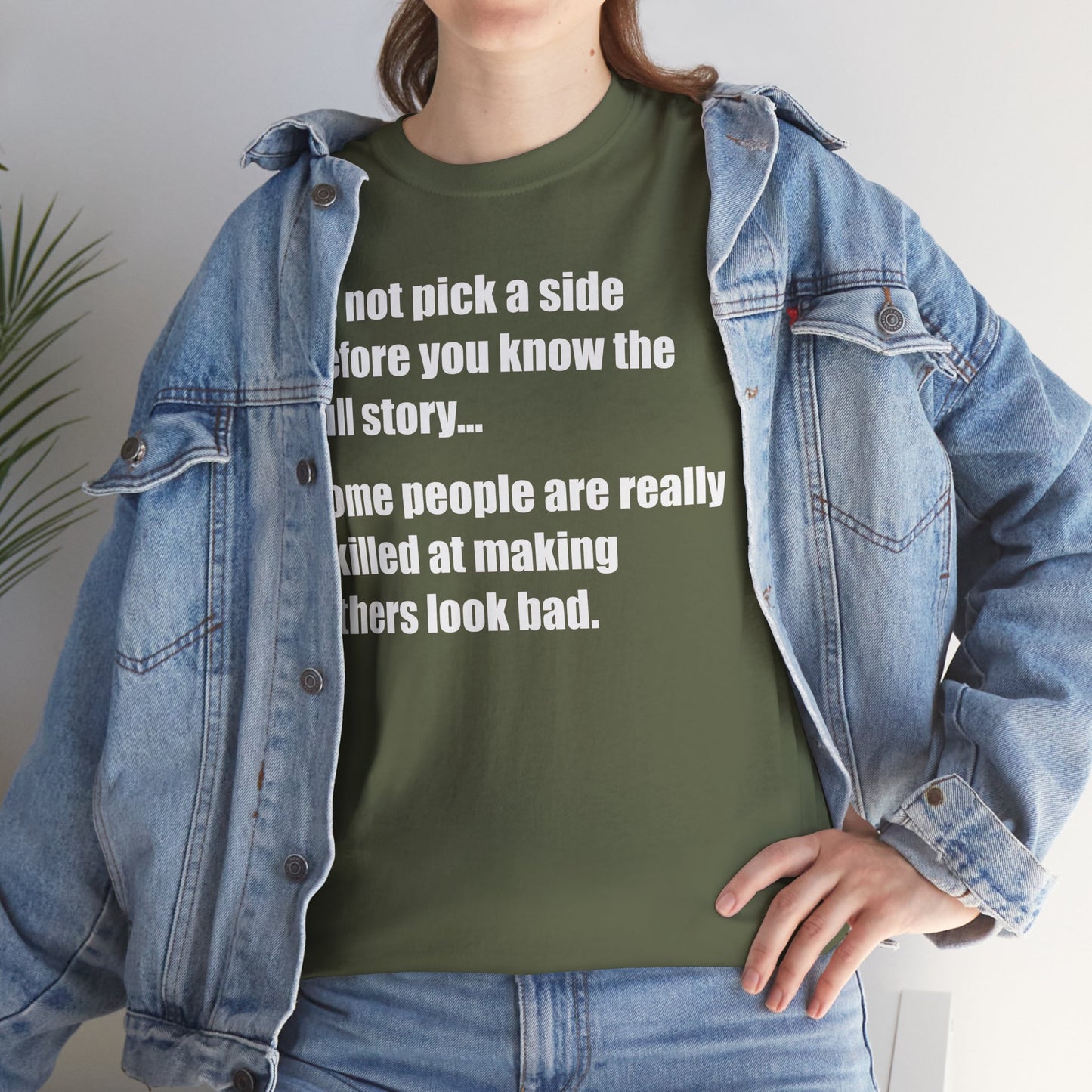 Don't pick a side before you know