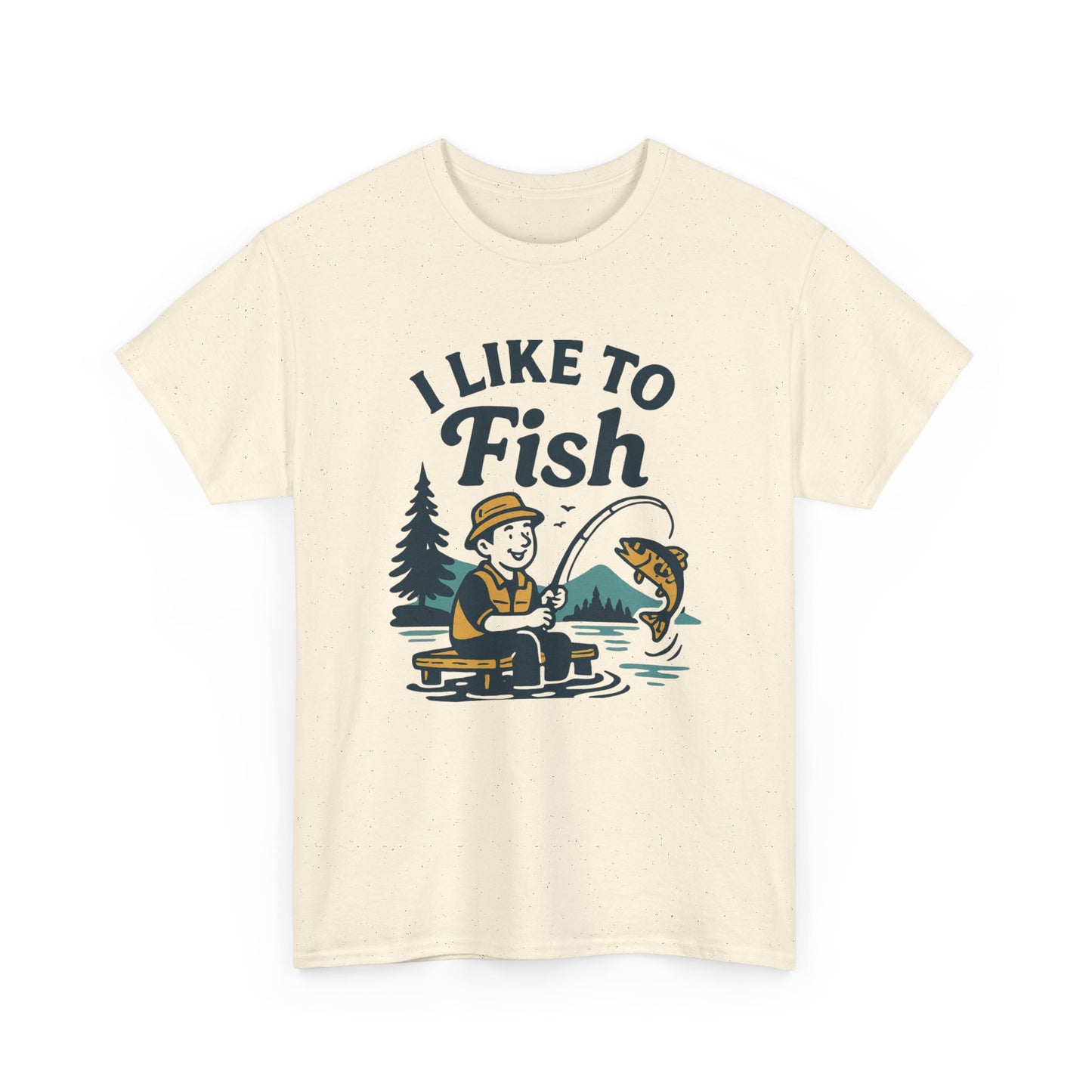 Fishing T-Shirt — "I Like to Fish" Vintage Outdoors Tee