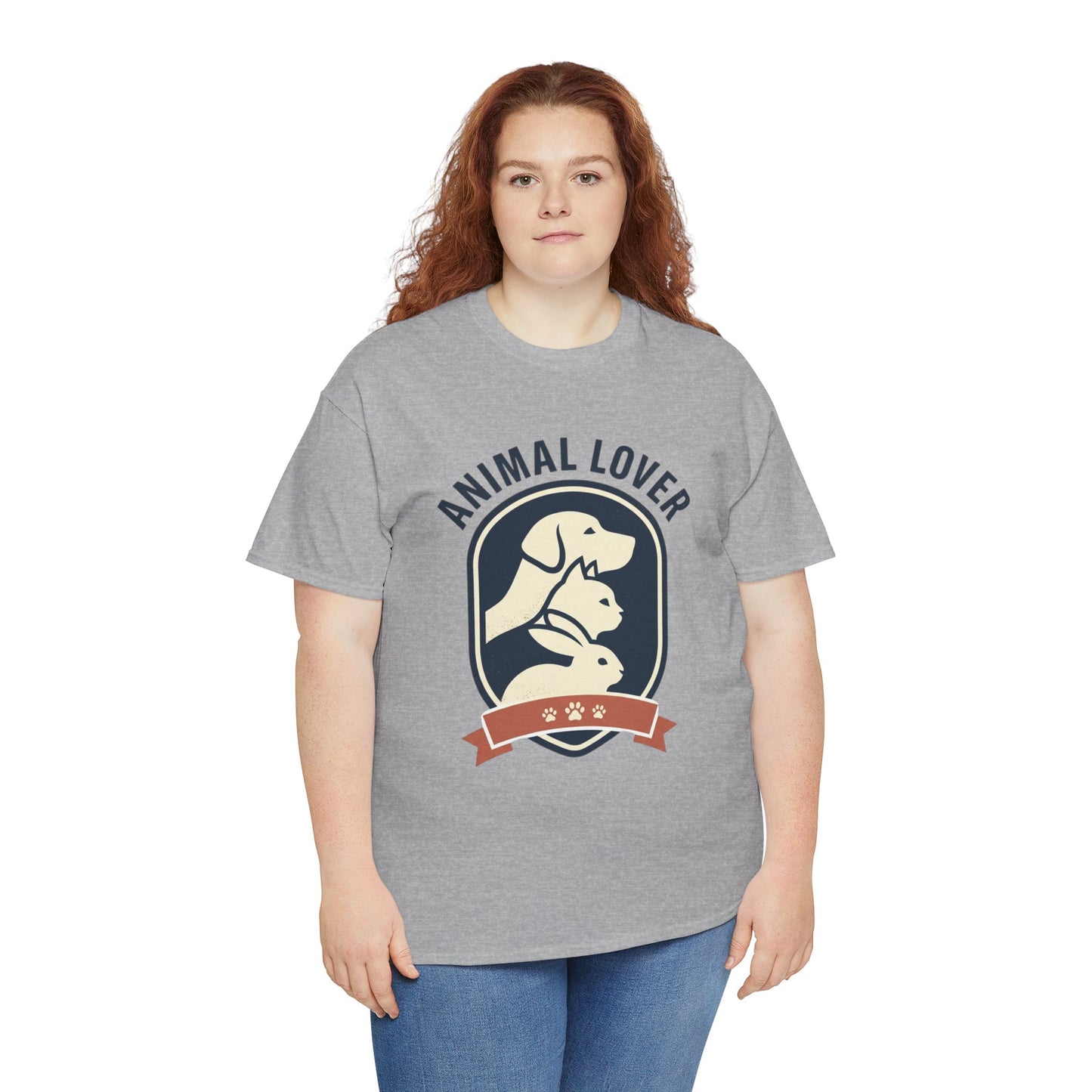 Animal Lover T-Shirt — Retro Pet Badge Tee (Dogs & Cats)