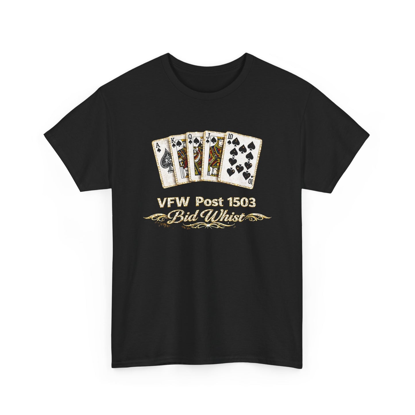 Veterans VFW Poker Night Tee – "VFW Post 1503" Playing Cards Design