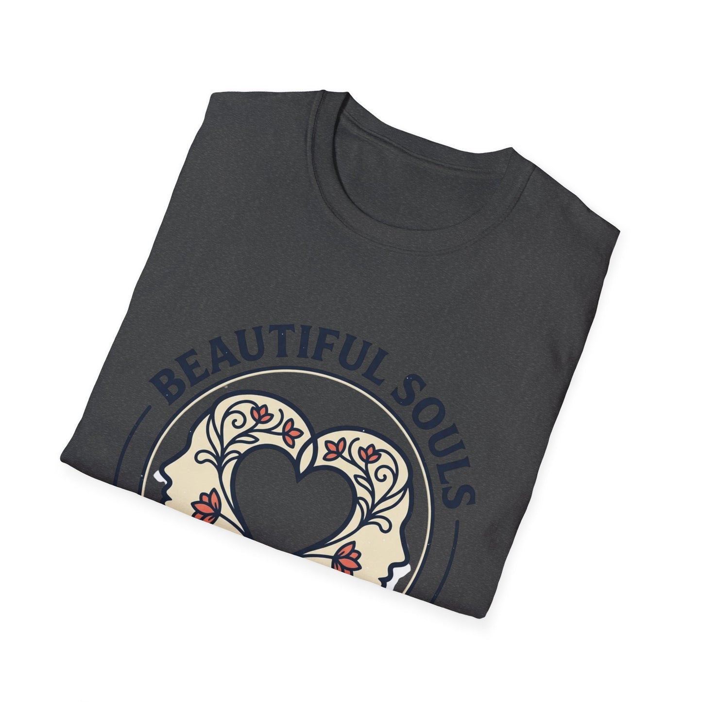 Beautiful Souls Graphic T-Shirt — "Beautiful Souls" Heart Floral Tee