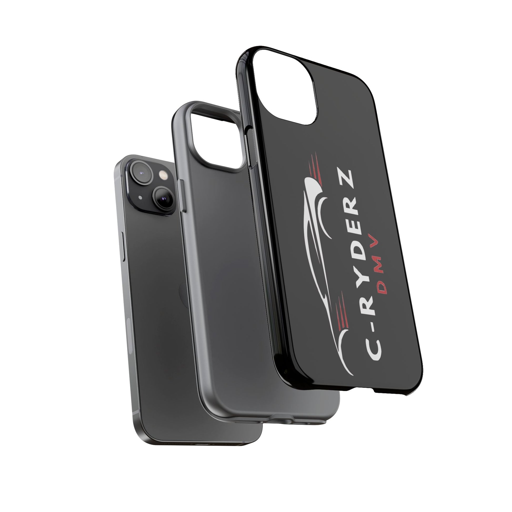 C-Ryderz DMV Black Slim Phone Case — Sporty Car Silhouette Protective Cover Printify