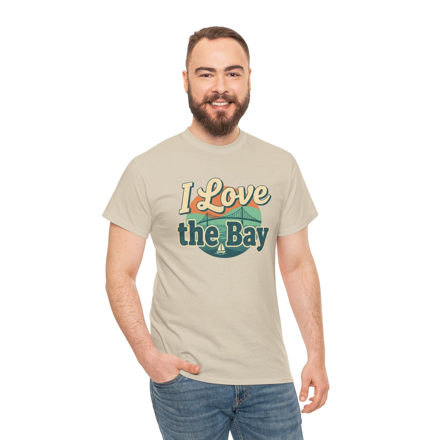 I Love the Bay T-Shirt — Retro Coastal Tee for Bay Lovers