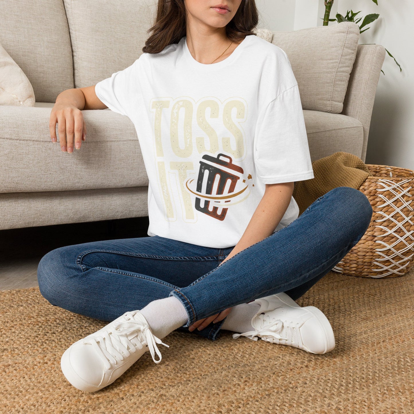 Toss It Graphic T‑Shirt — Casual Recycling / Trash Toss Tee
