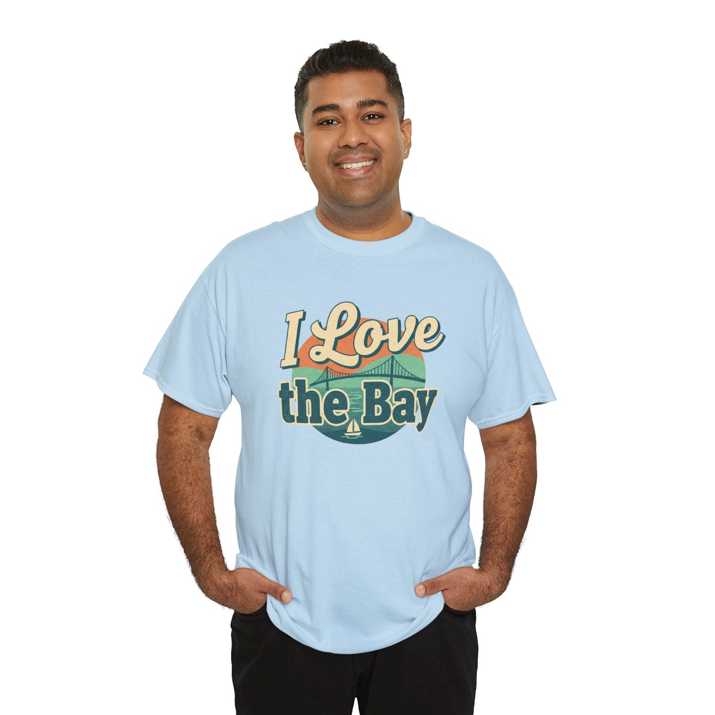 I Love the Bay T-Shirt — Retro Coastal Tee for Bay Lovers