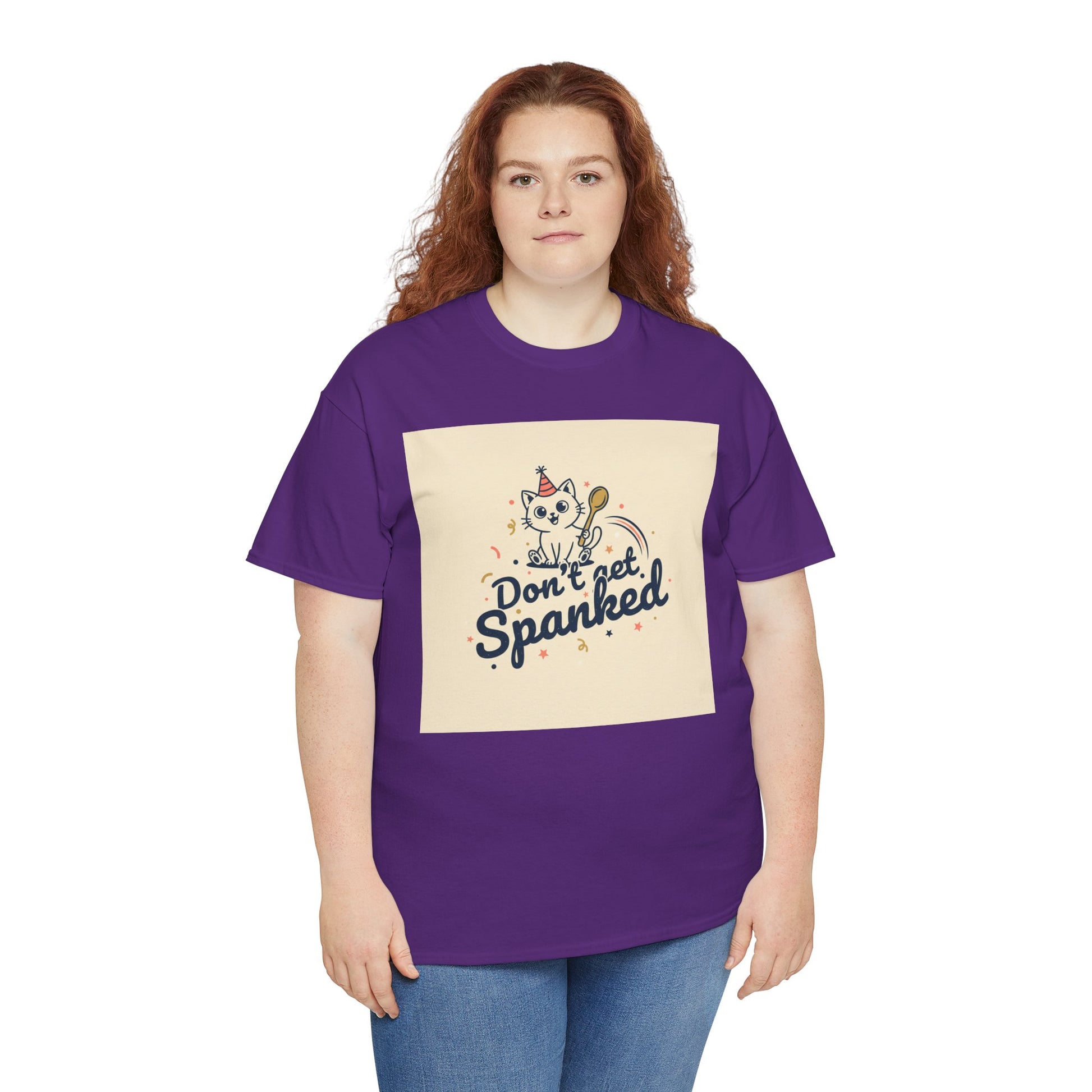 Don’t Get Spanked Cat Tee — Cute Retro Kitten Graphic T-Shirt Printify