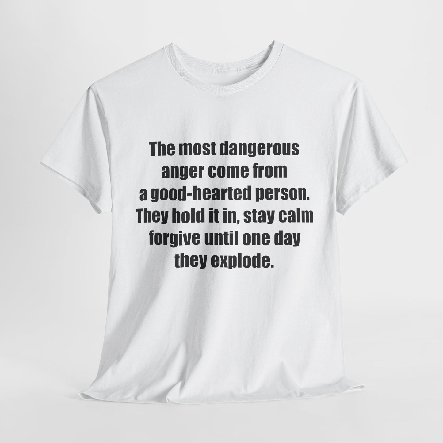 Inspirational Quote Unisex Heavy Cotton Tee - Stay Calm, Forgive Until They Explode