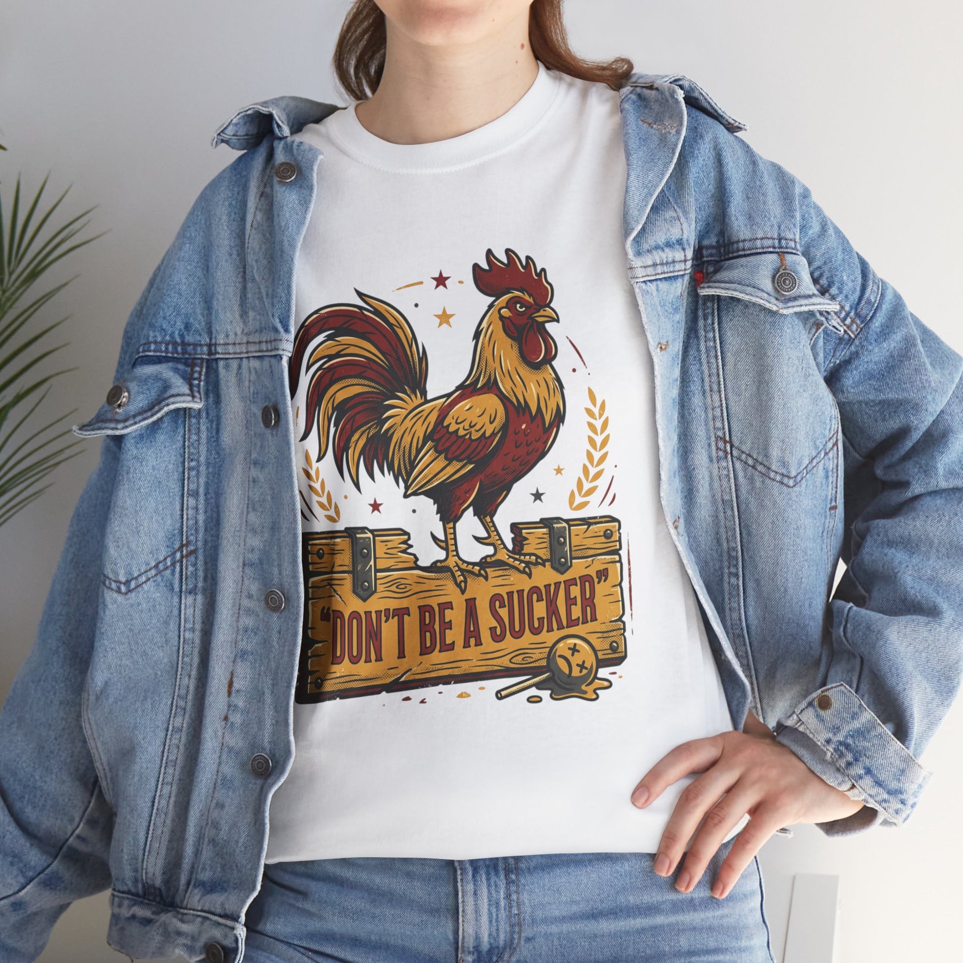 Rooster 'Don't Be a Sucker' Graphic Tee Printify