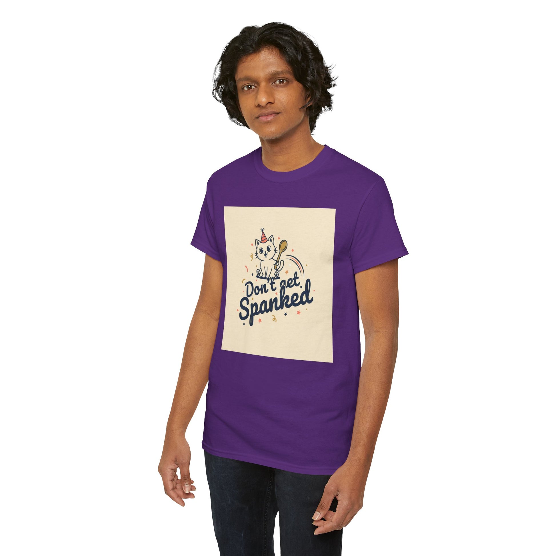 Don’t Get Spanked Cat Tee — Cute Retro Kitten Graphic T-Shirt Printify