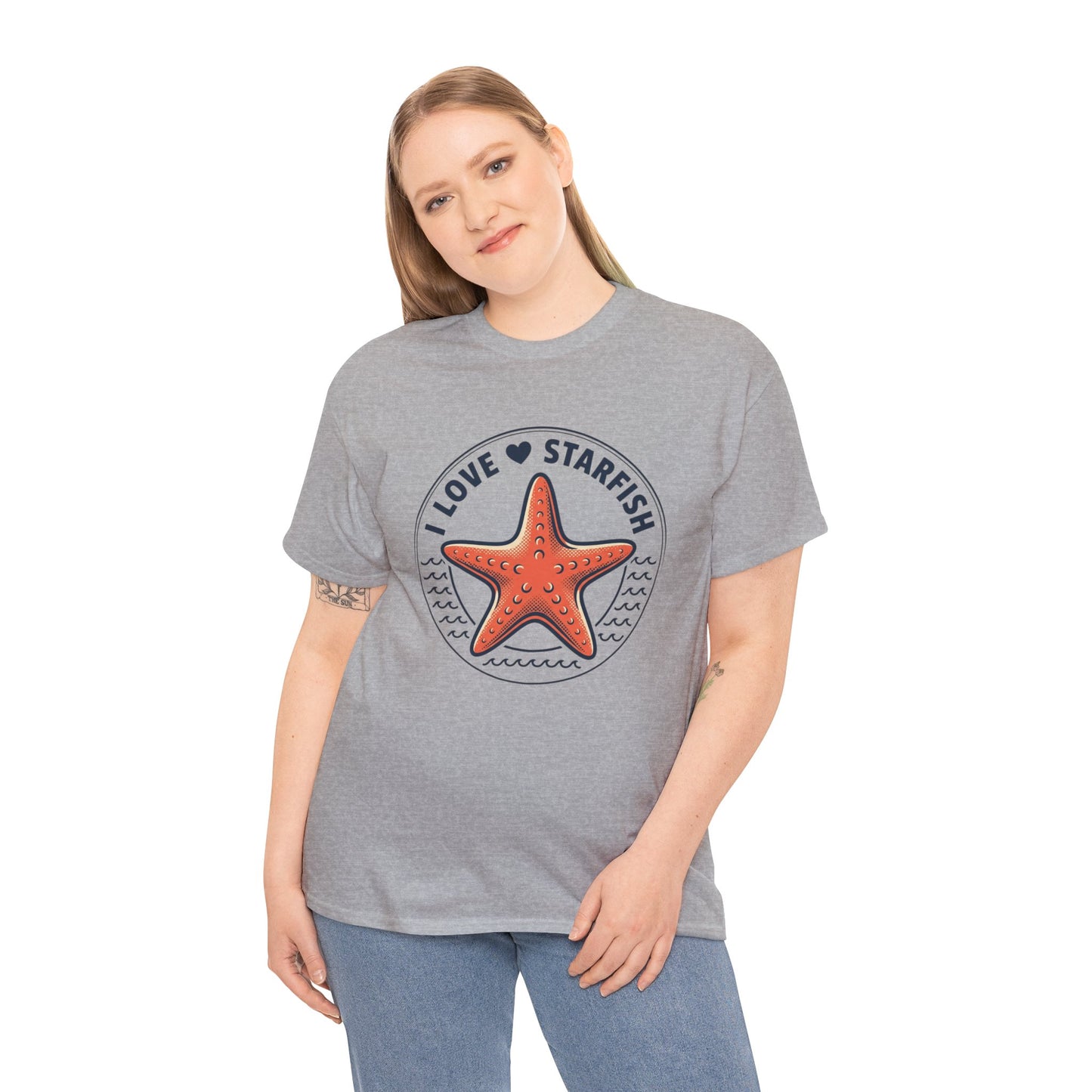 Starfish Tee — "I Love Starfish" Beach Graphic T-Shirt