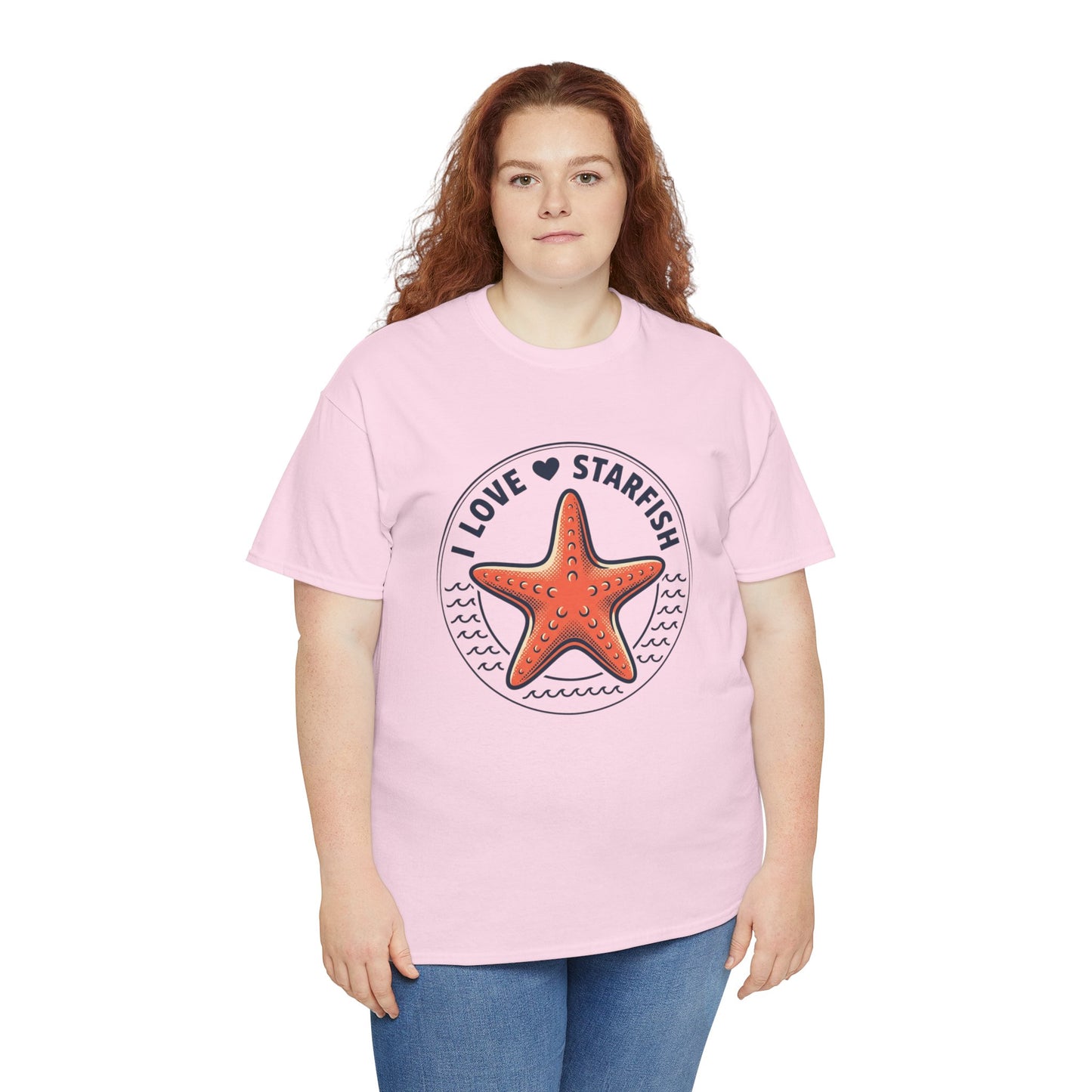 Starfish Tee — "I Love Starfish" Beach Graphic T-Shirt