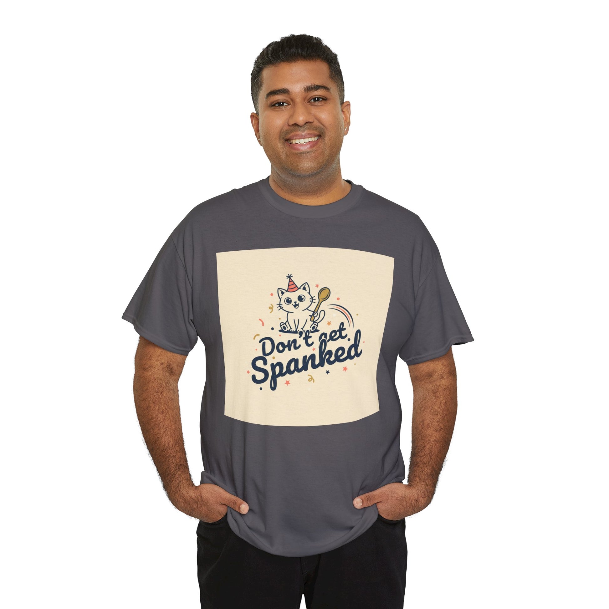 Don’t Get Spanked Cat Tee — Cute Retro Kitten Graphic T-Shirt Printify