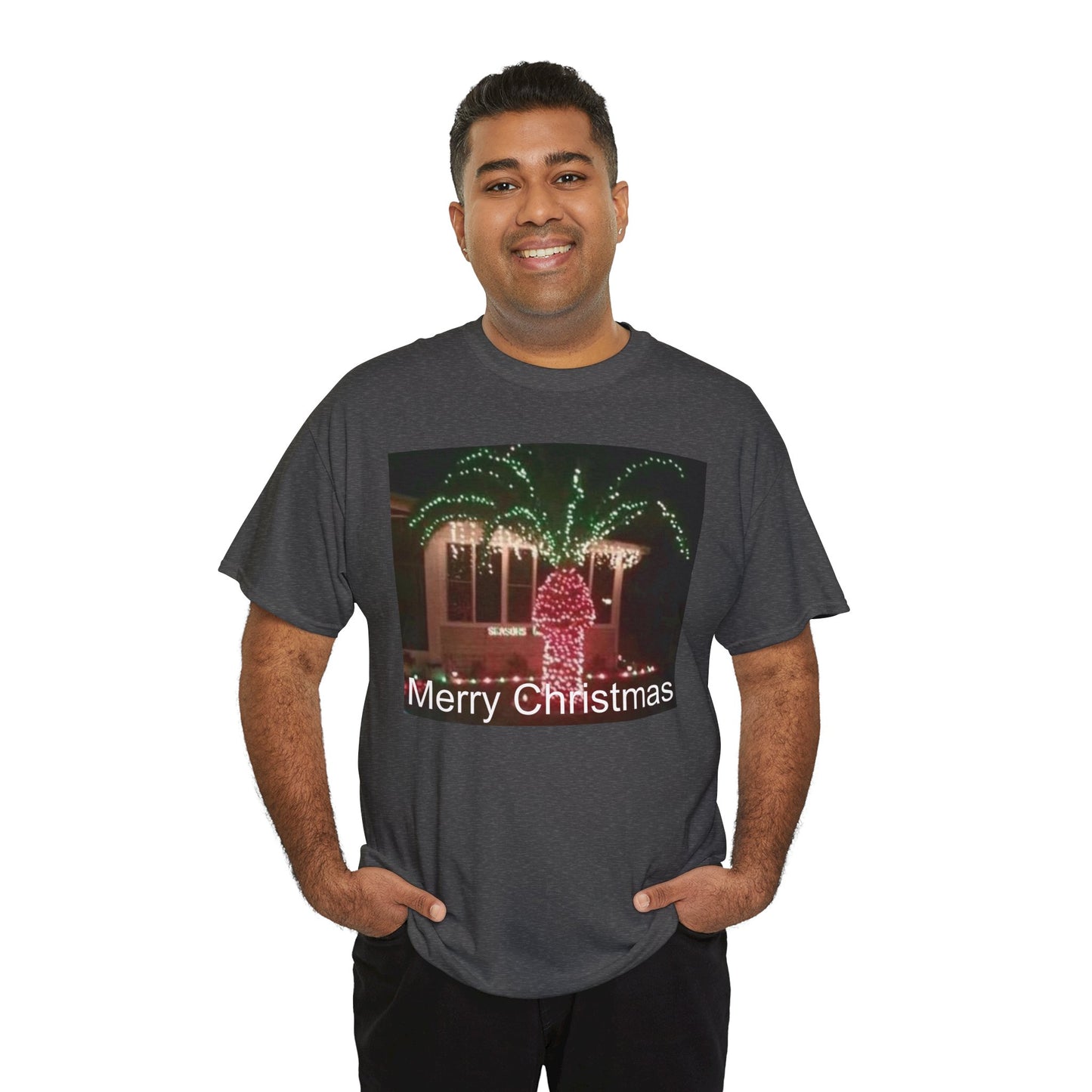 Christmas Lights Tee — 'Merry Christmas' Holiday Graphic T-Shirt Printify