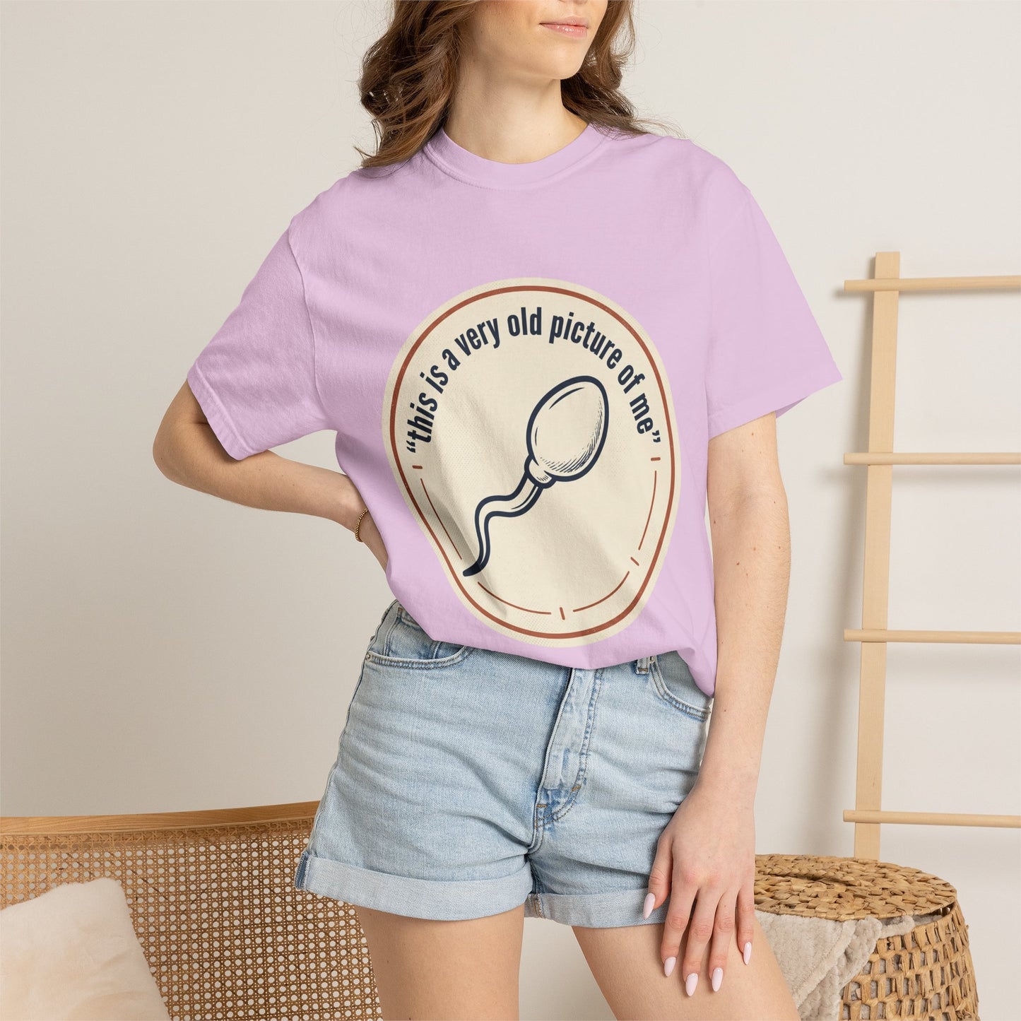 Vintage Sperm Graphic T-Shirt — "this is a very old picture of me"