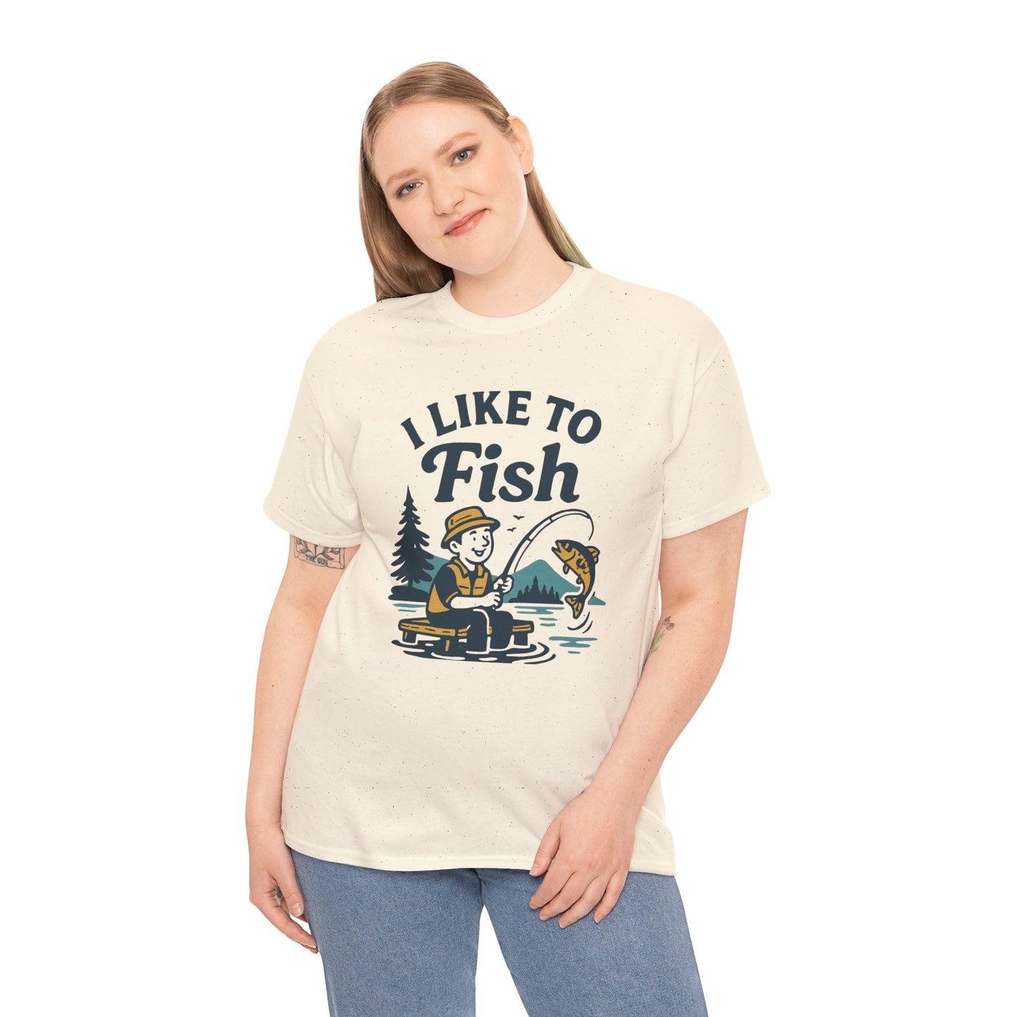 Fishing T-Shirt — "I Like to Fish" Vintage Outdoors Tee