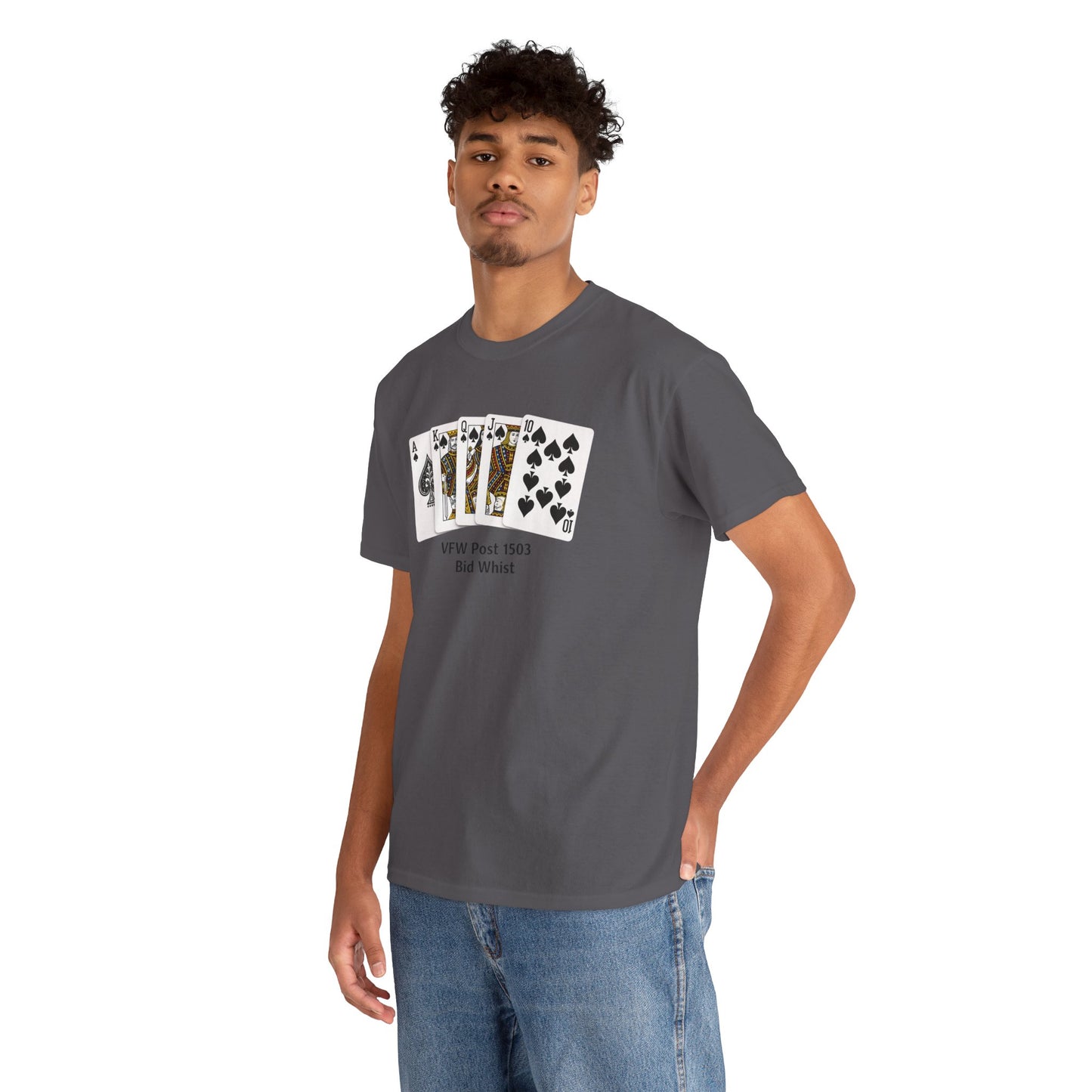 Bid Whist Card Tee — VFW Post 1501 Poker Night T-Shirt