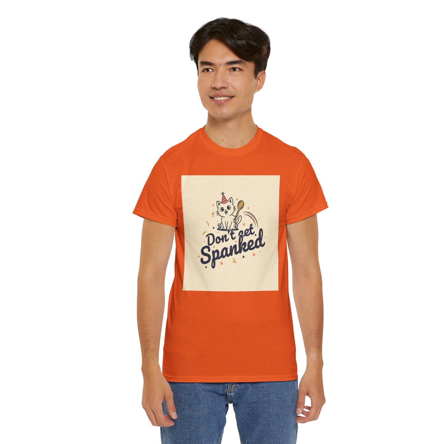 Don’t Get Spanked Cat Tee — Cute Retro Kitten Graphic T-Shirt Printify