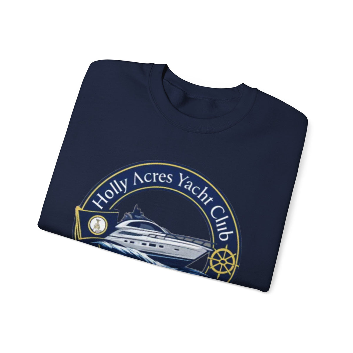 Virginia Yacht Club Crewneck Sweatshirt — "Holly Acres Yacht Club" Nautical Logo