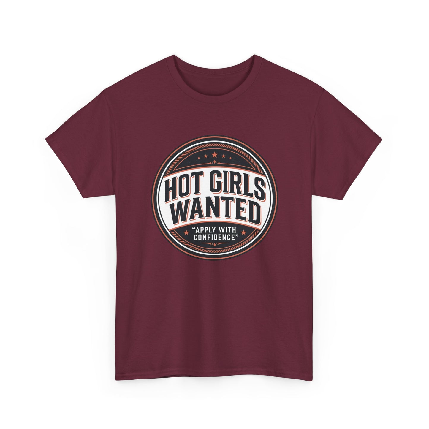 T-Shirt — "Hot Girls Wanted" Retro Badge Tee