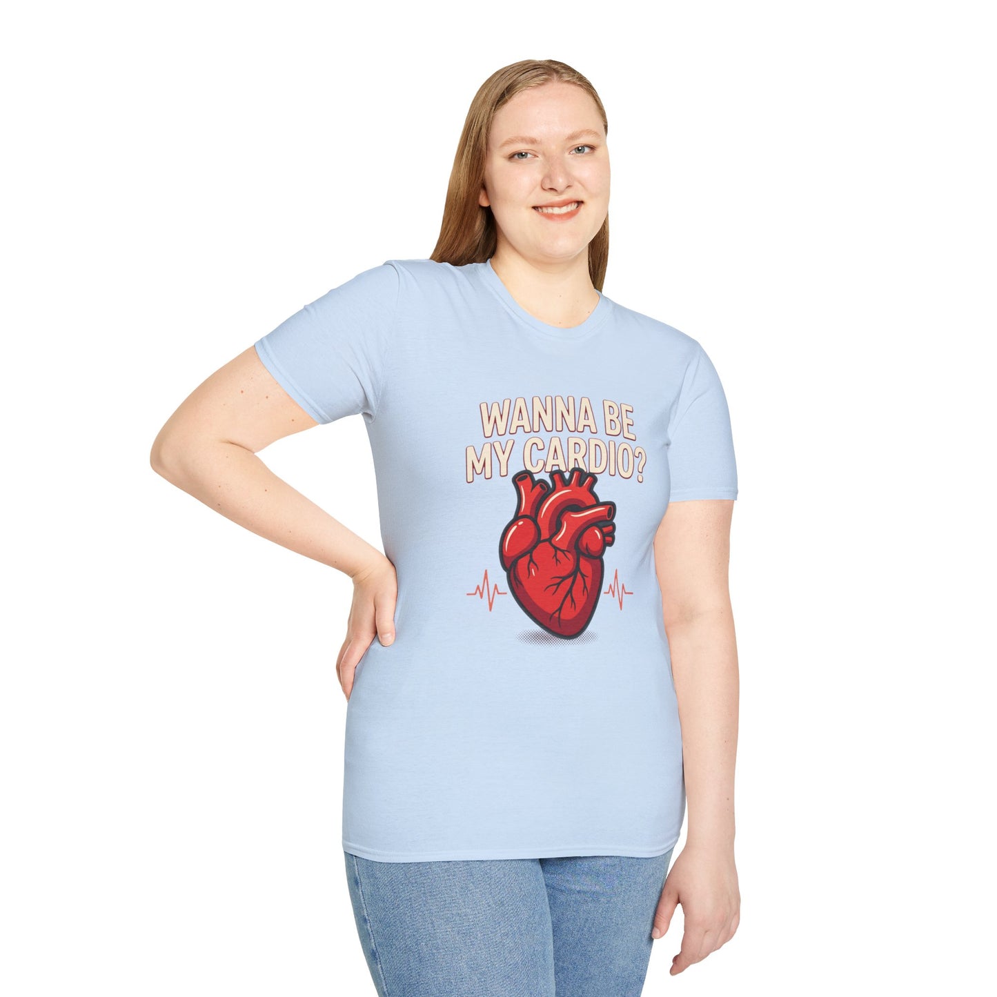 Wanna Be My Cardio? T-Shirt — Cute Anatomical Heart Graphic Tee