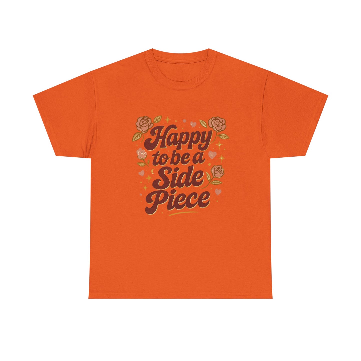 Happy to Be a Side Piece Tee — Retro Floral Statement T-Shirt