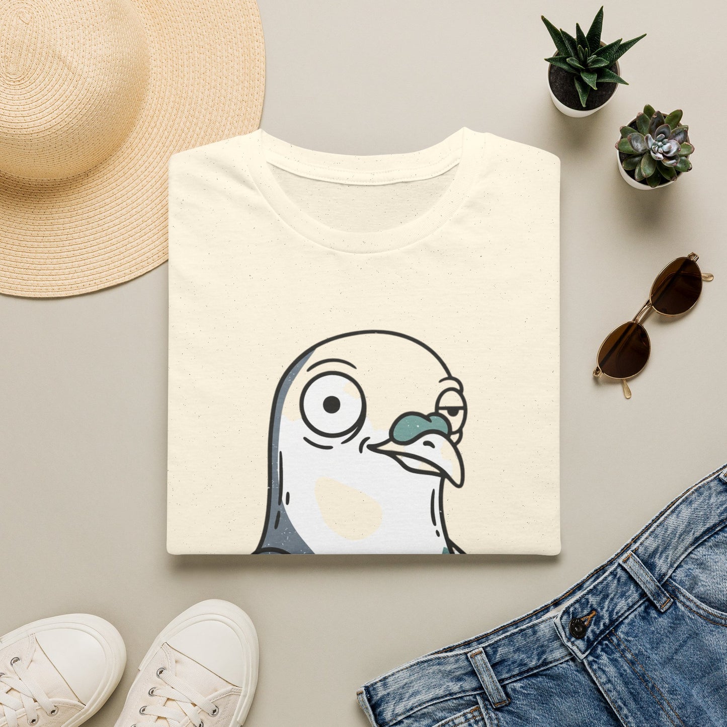 Pigeon Meme T‑Shirt — “Blink If You Want Some Of This” Funny Graphic Tee
