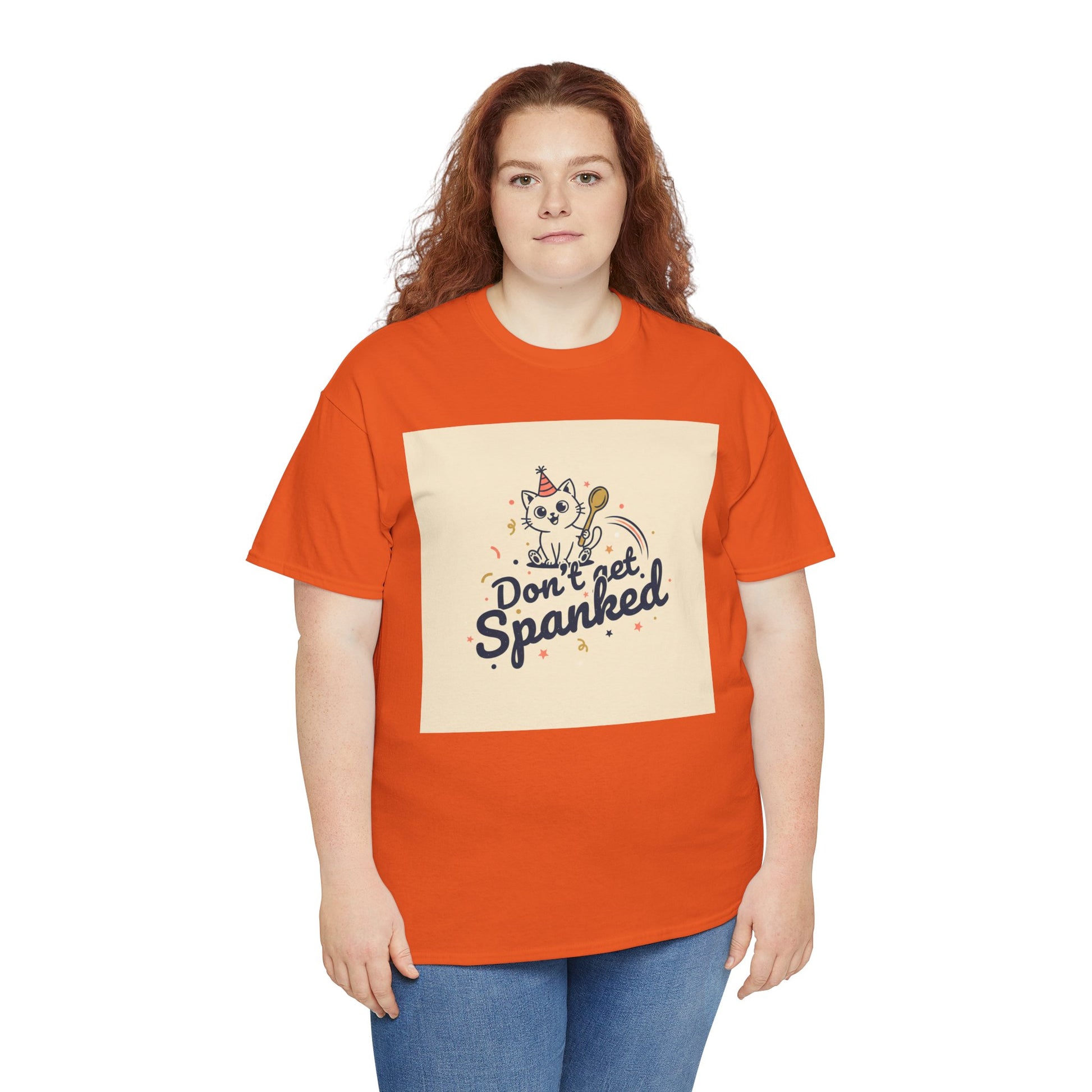 Don’t Get Spanked Cat Tee — Cute Retro Kitten Graphic T-Shirt Printify