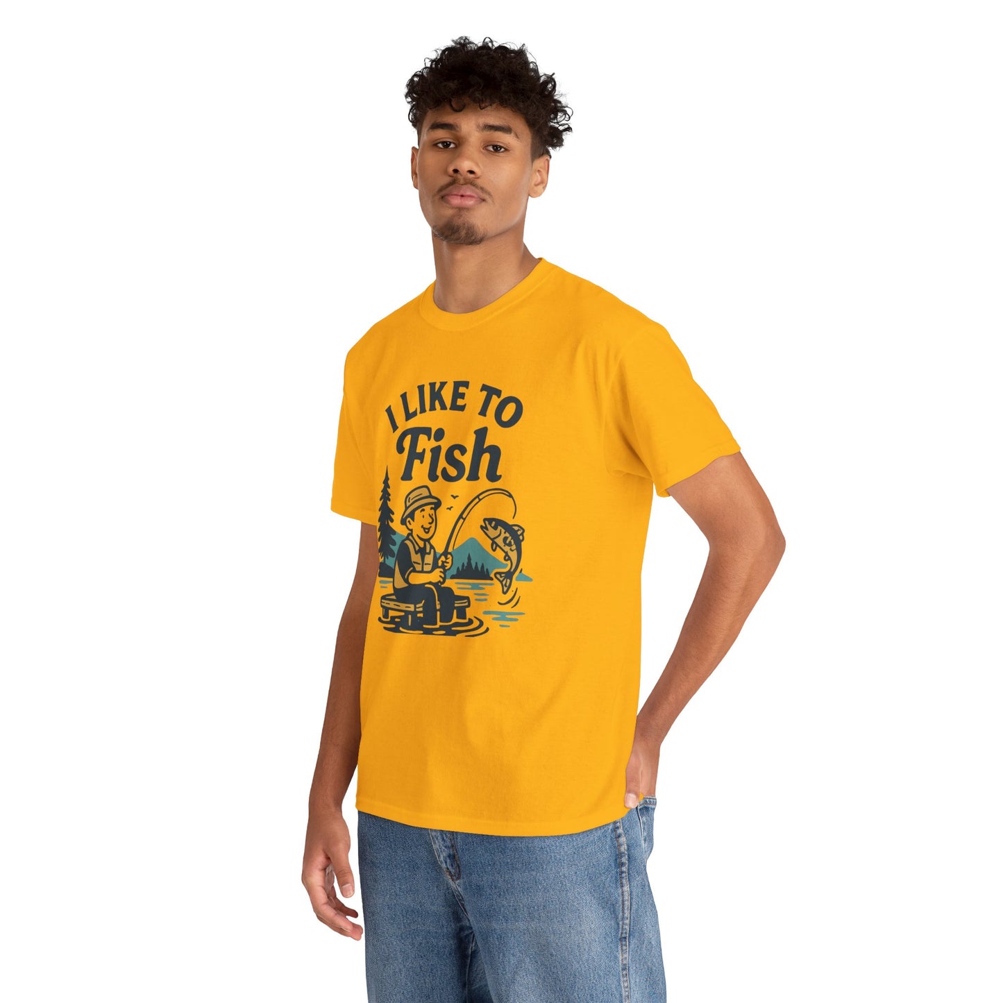 Fishing T-Shirt — "I Like to Fish" Vintage Outdoors Tee
